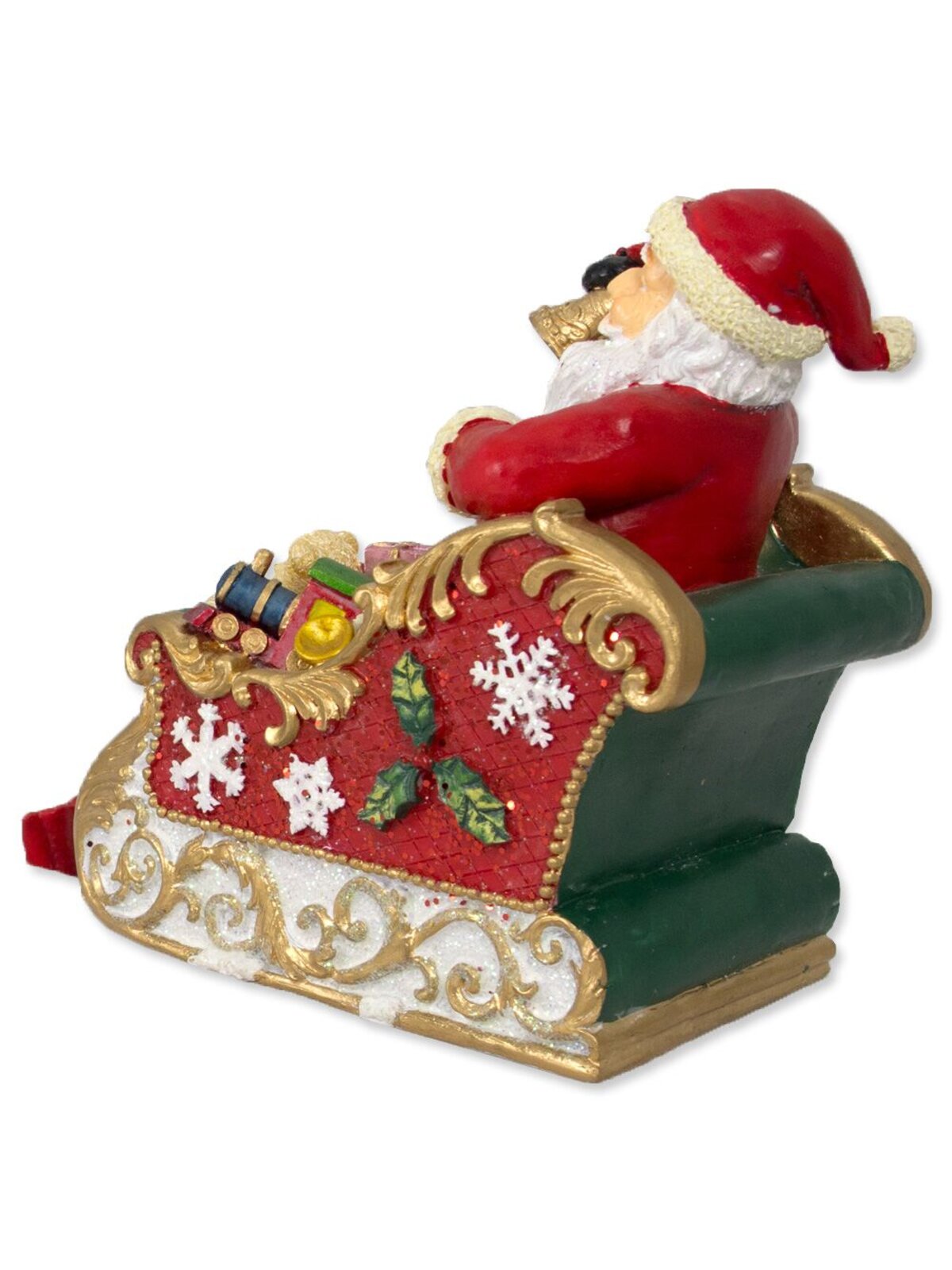 Santa In Sleigh Stocking Holder - 17cm