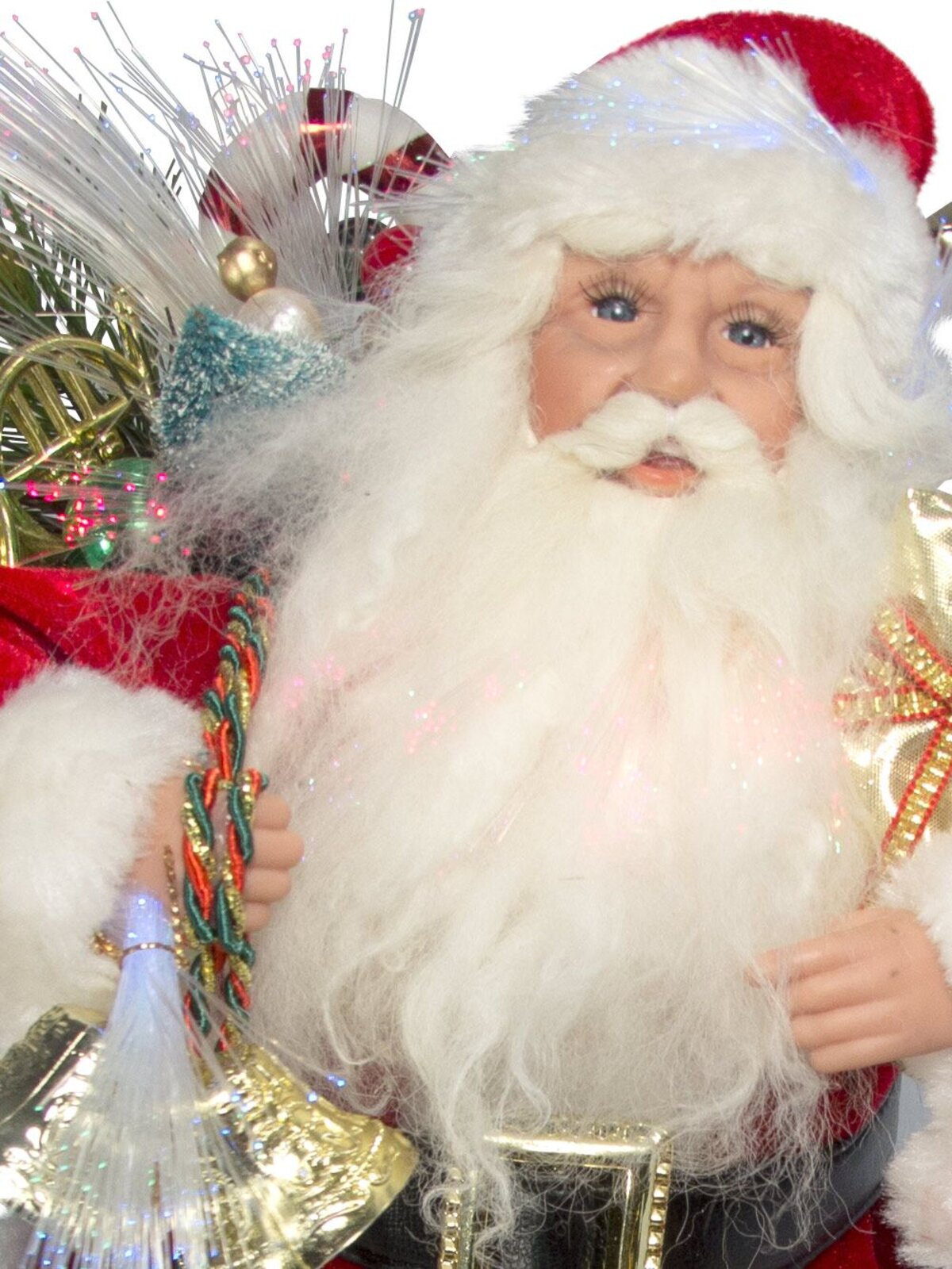 Santa On Chimney With Deer Fibre Optic Musical Animation - 34cm — image 4