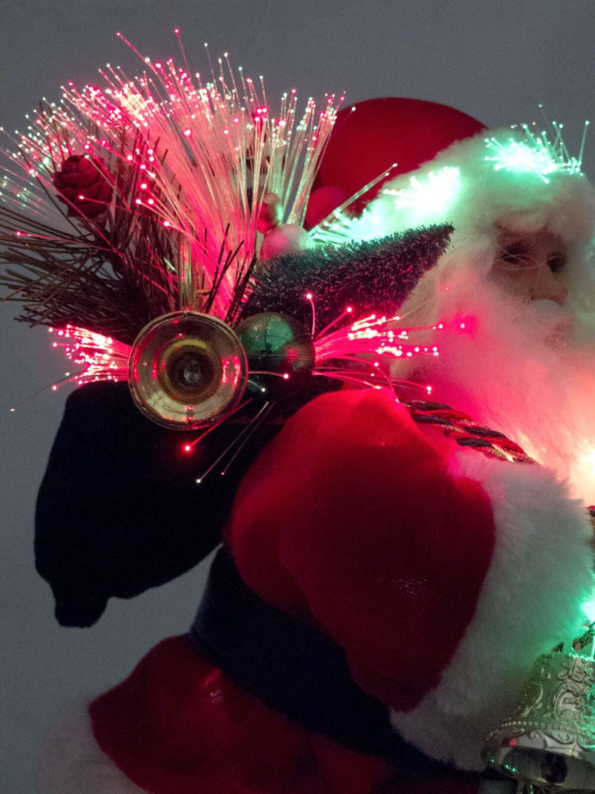 Santa On Chimney With Deer Fibre Optic Musical Animation - 34cm — image 10