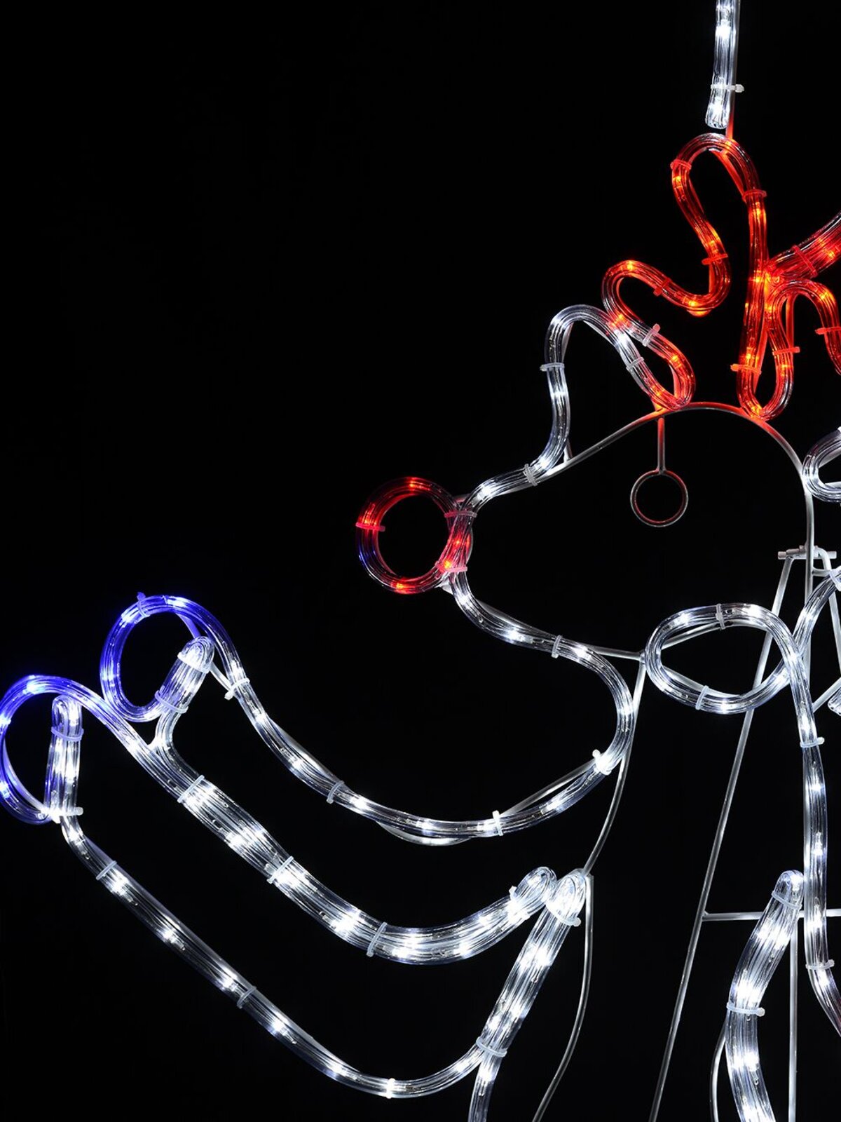 Santa & Reindeer Merry Christmas Archway LED Rope Light Silhouette - 3.2m