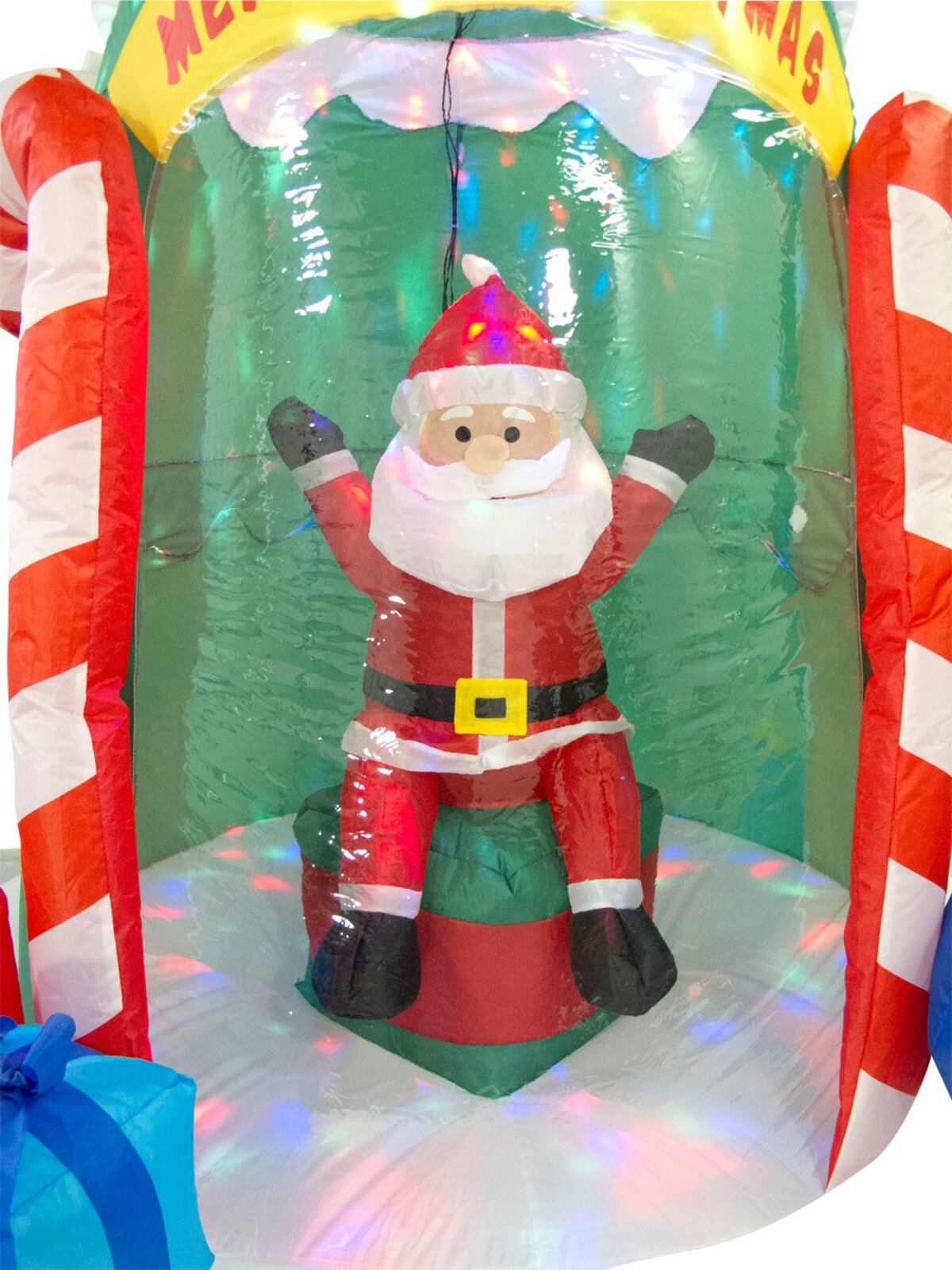 Santa Sitting In Christmas Tree Illuminated Inflatable - 2.4m — image 3