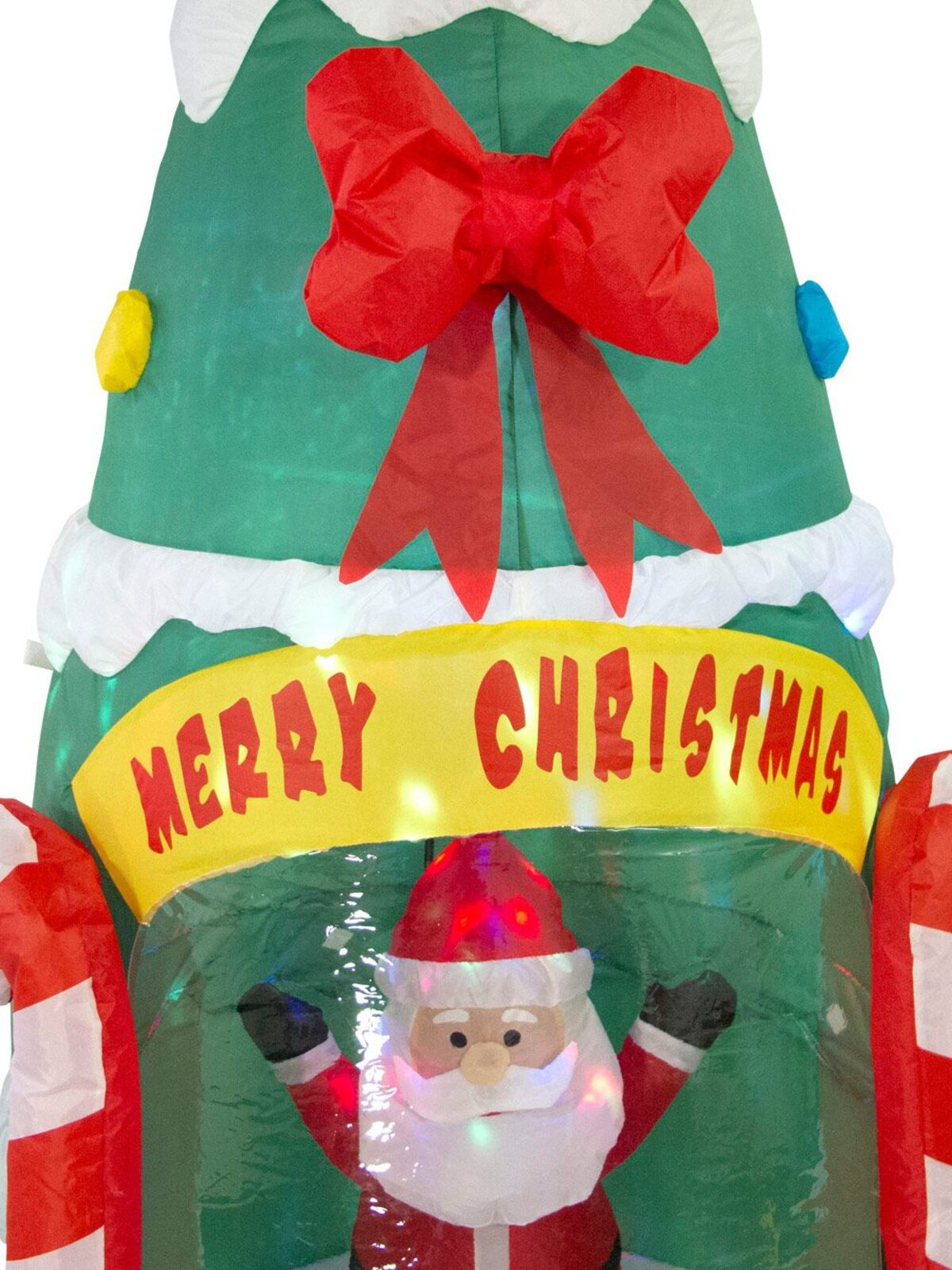 Santa Sitting In Christmas Tree Illuminated Inflatable - 2.4m — image 5