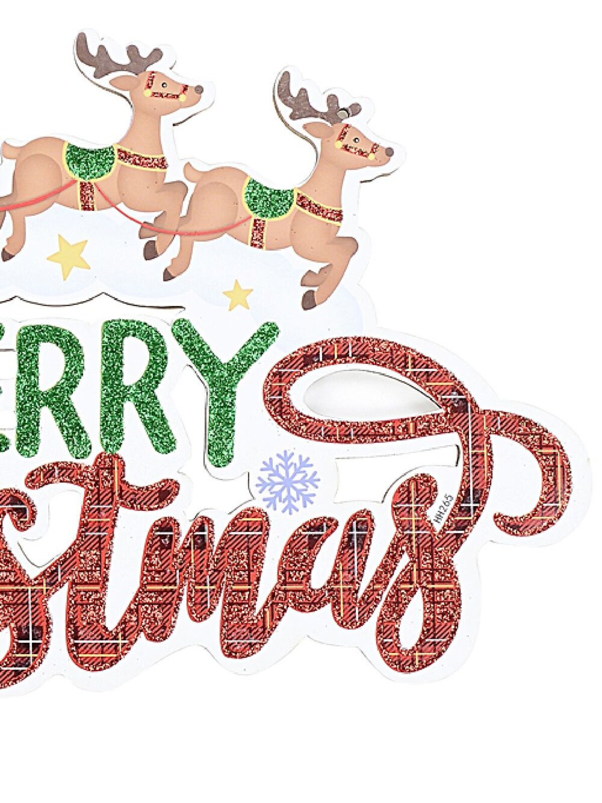 Santa Sleigh & Reindeer Merry Christmas Hanging Sign | 40cm — image 5