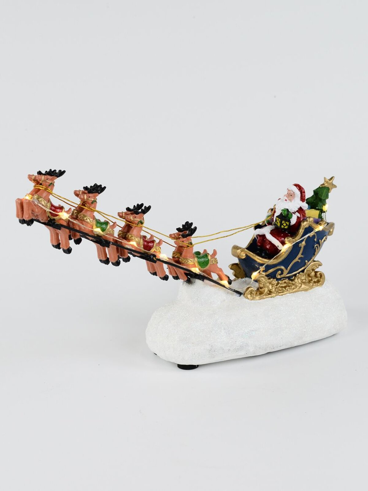 Santa, Sleigh & Reindeers With LEDs Battery Christmas Village Scene - 26cm — image 5