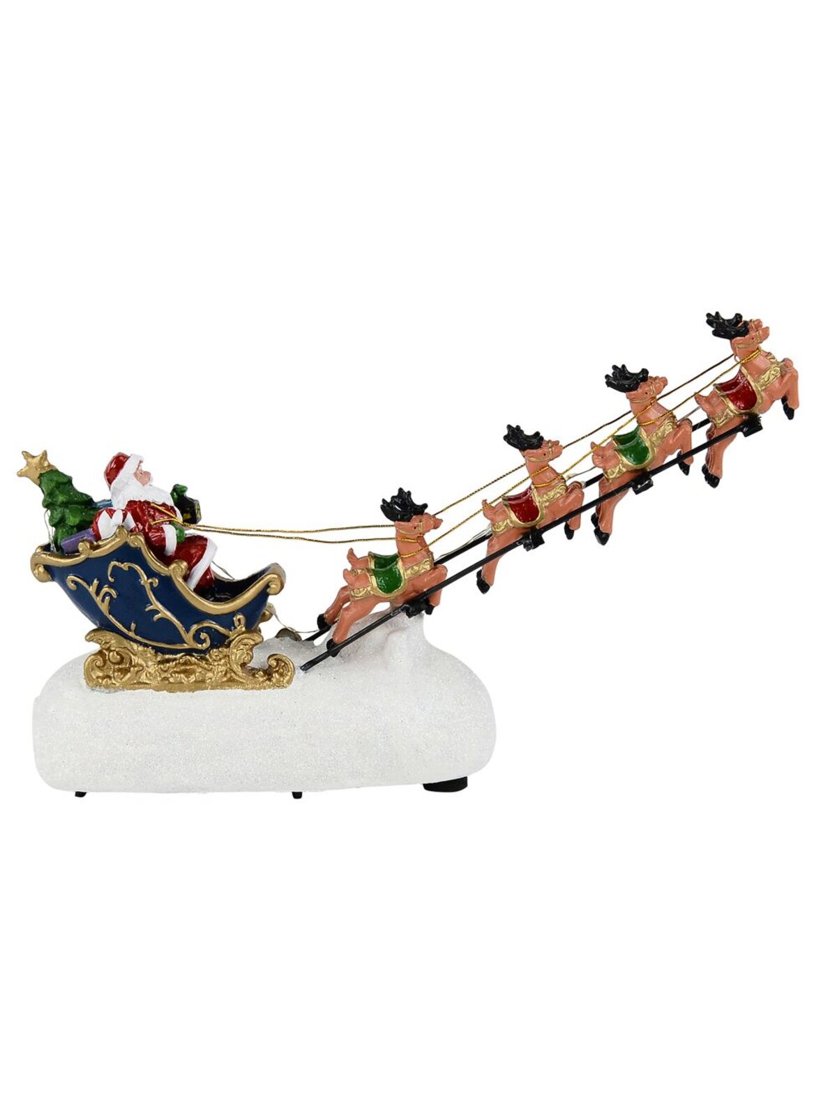 Santa, Sleigh & Reindeers With LEDs Battery Christmas Village Scene - 26cm — image 2