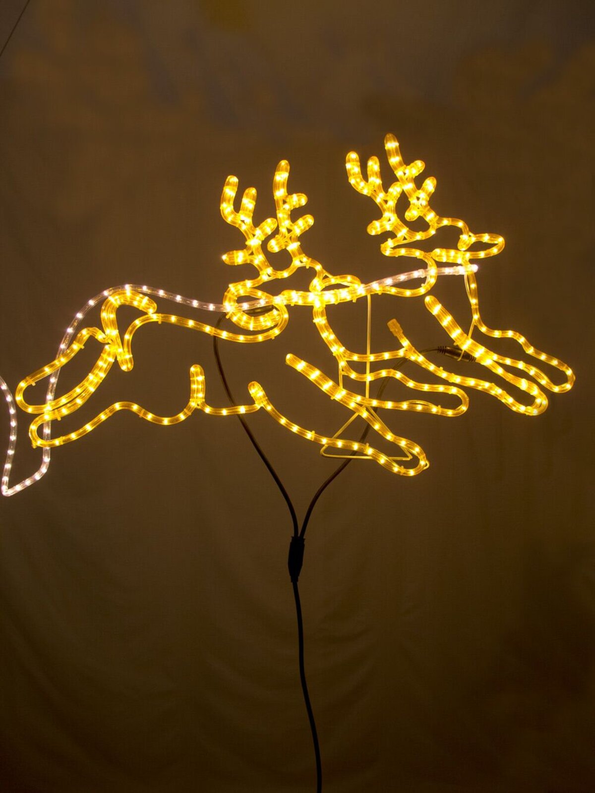 Santa Sleigh & Two Reindeers Rope Light Silhouette - 2.1m — image 5