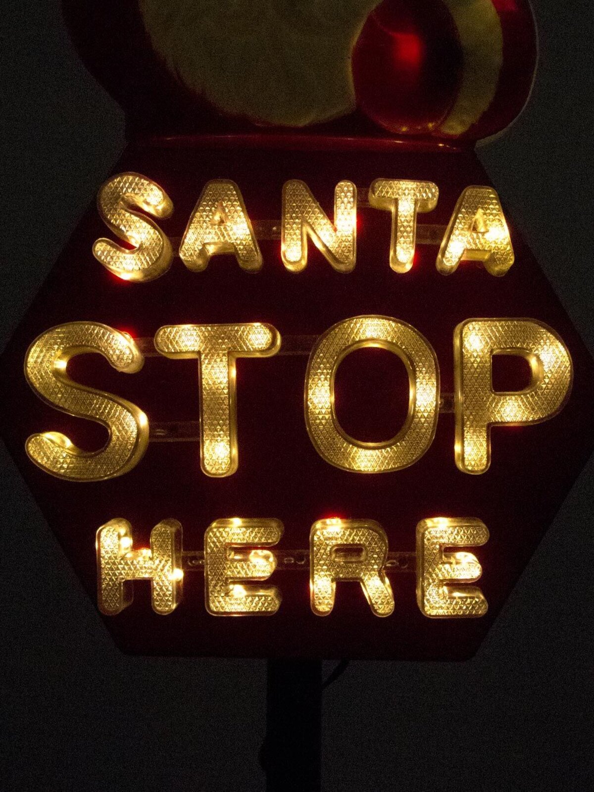 Santa Stop Here LED Blow Mould Solar Stake Light - 80cm — image 3