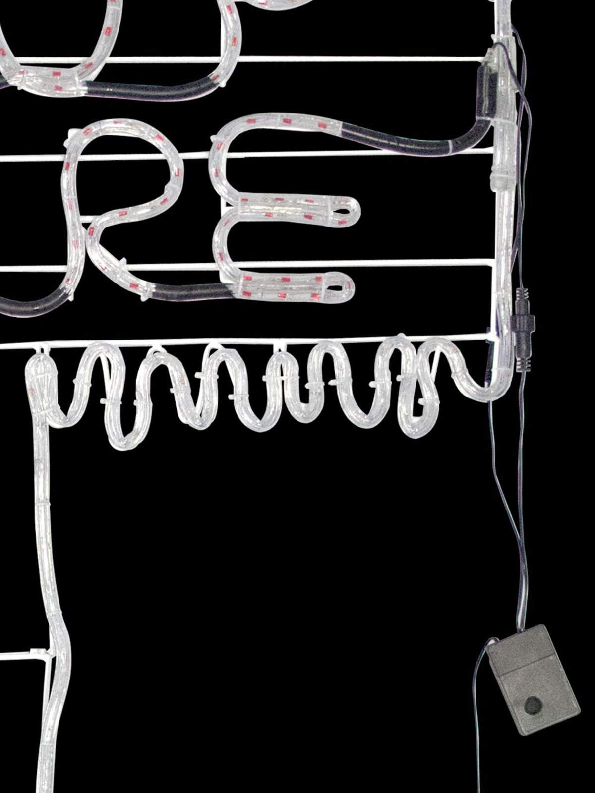 Santa Stop Here Sign Post LED Rope Light Silhouette - 1.5m — image 4