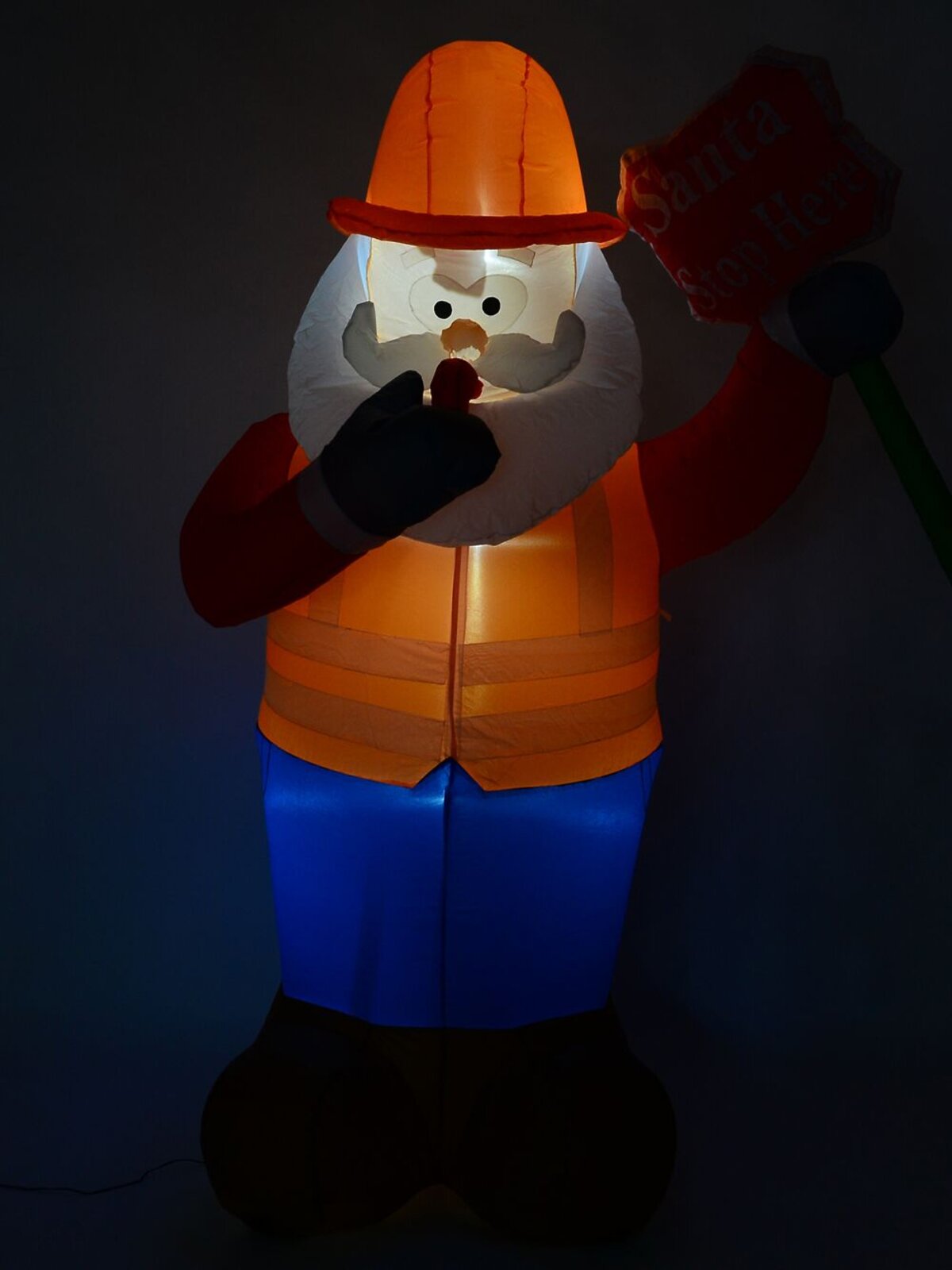 Santa Traffic Controller Illuminated Christmas Inflatable Display - 1.8m — image 4