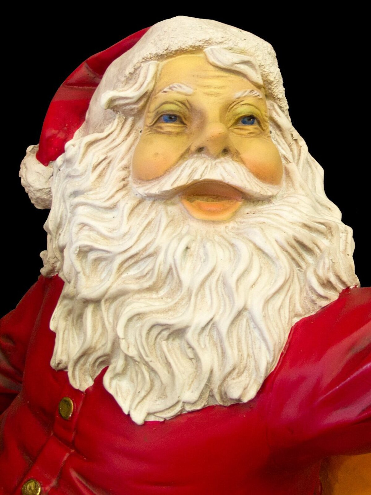 Santa Waving On Funny Reindeer Christmas Decor - 1.5m