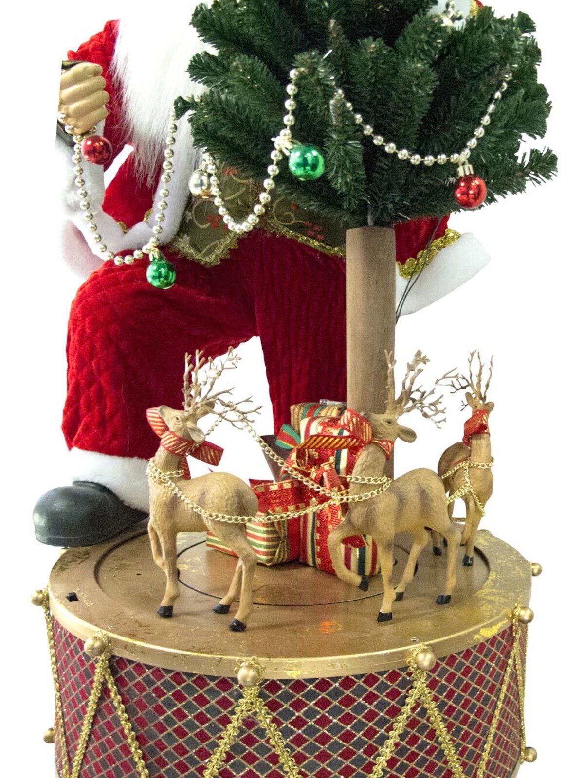 Santa With Rotating Train On Drum Musical Animation - 90cm — image 9