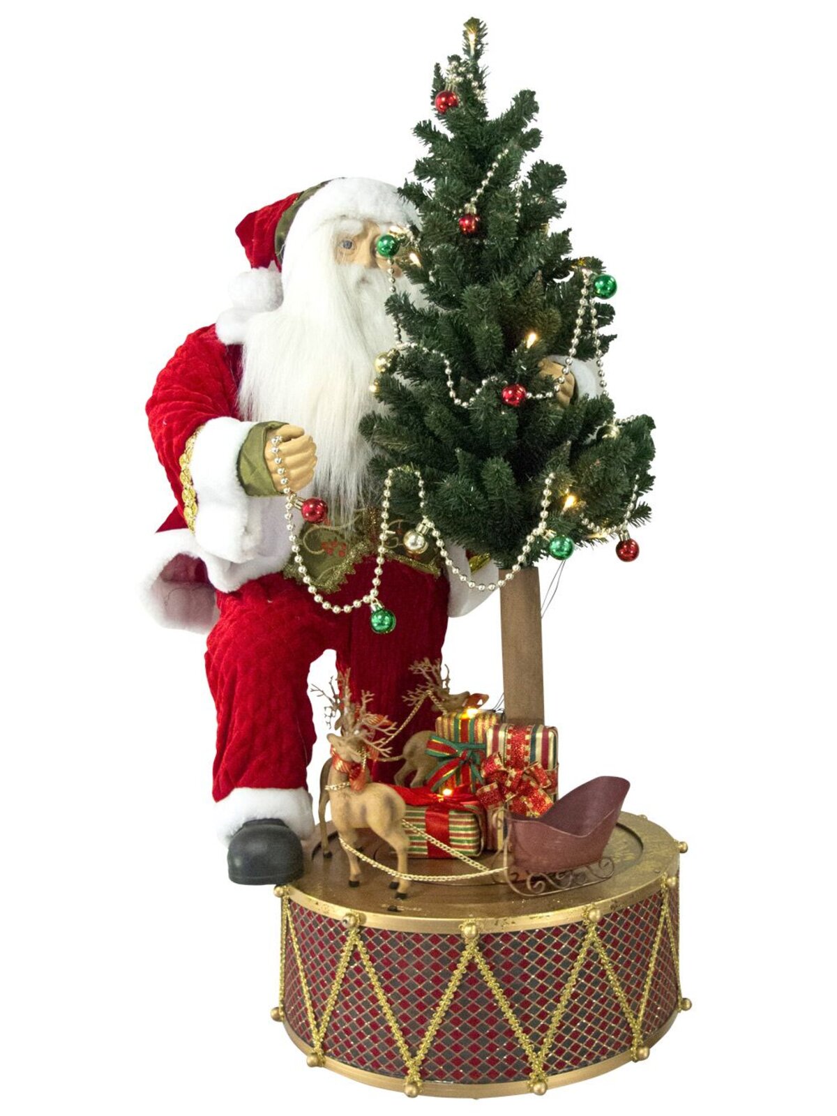 Santa With Rotating Train On Drum Musical Animation - 90cm — image 4