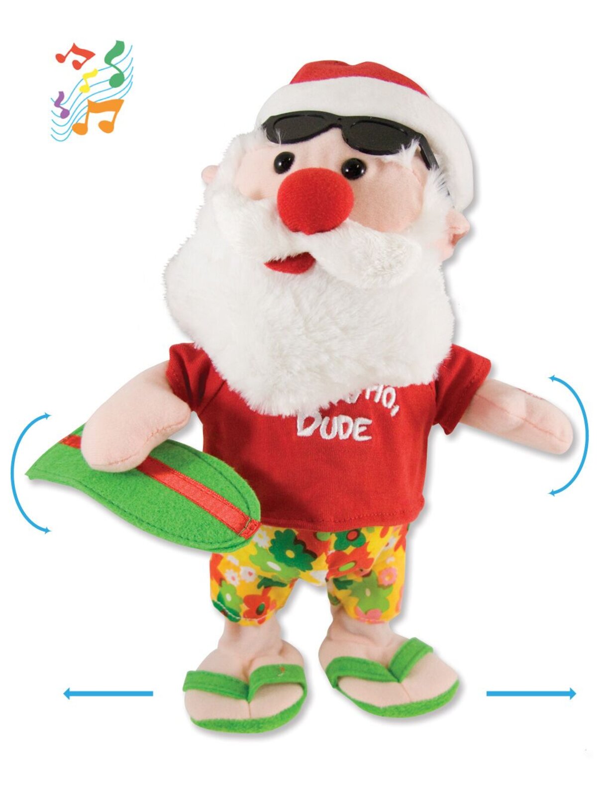 Santa With Surfboard Animation - 29cm