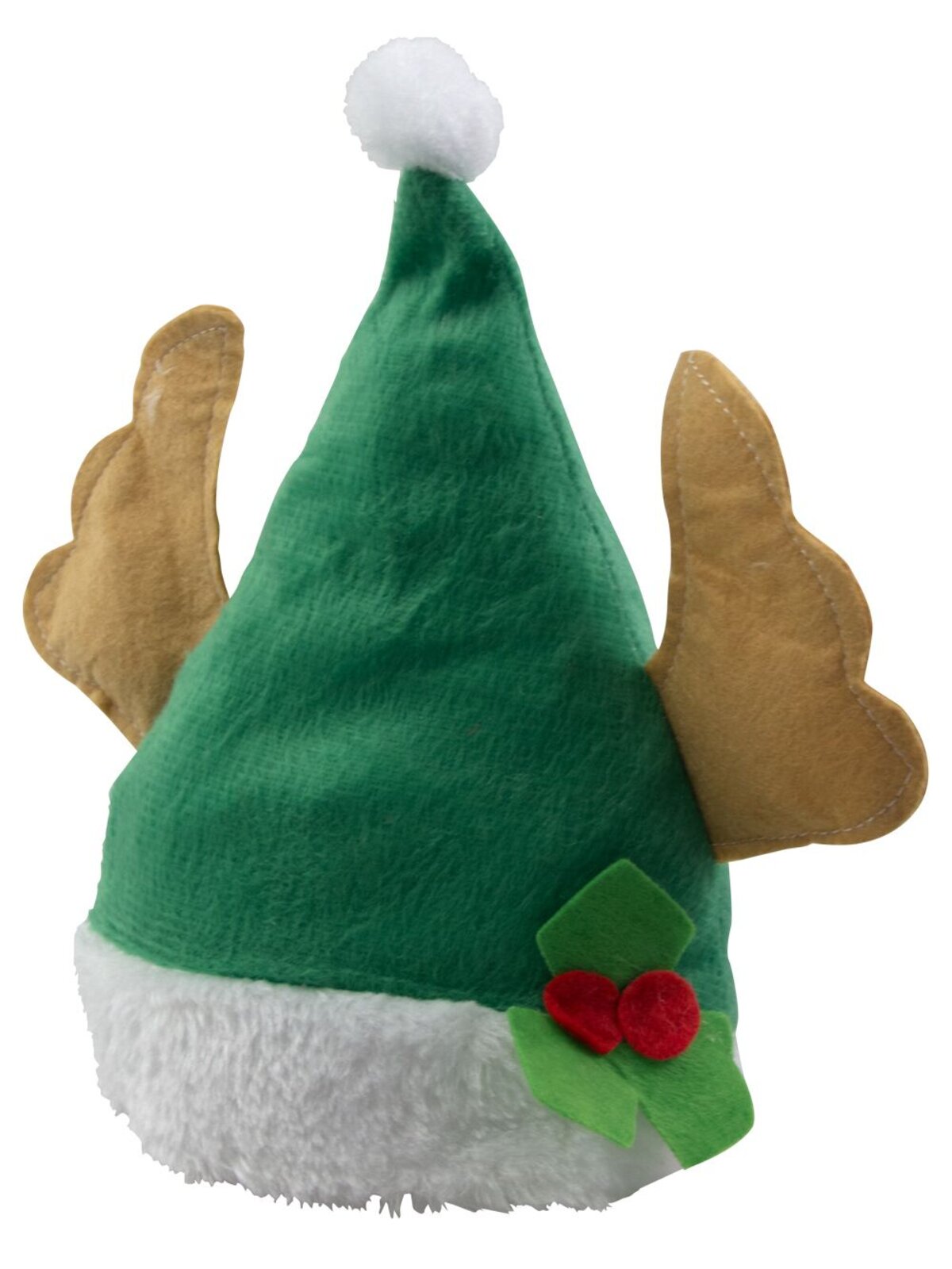 Santa's Little Helper Pet Suit With Antlers On Hood - Fit most small dogs