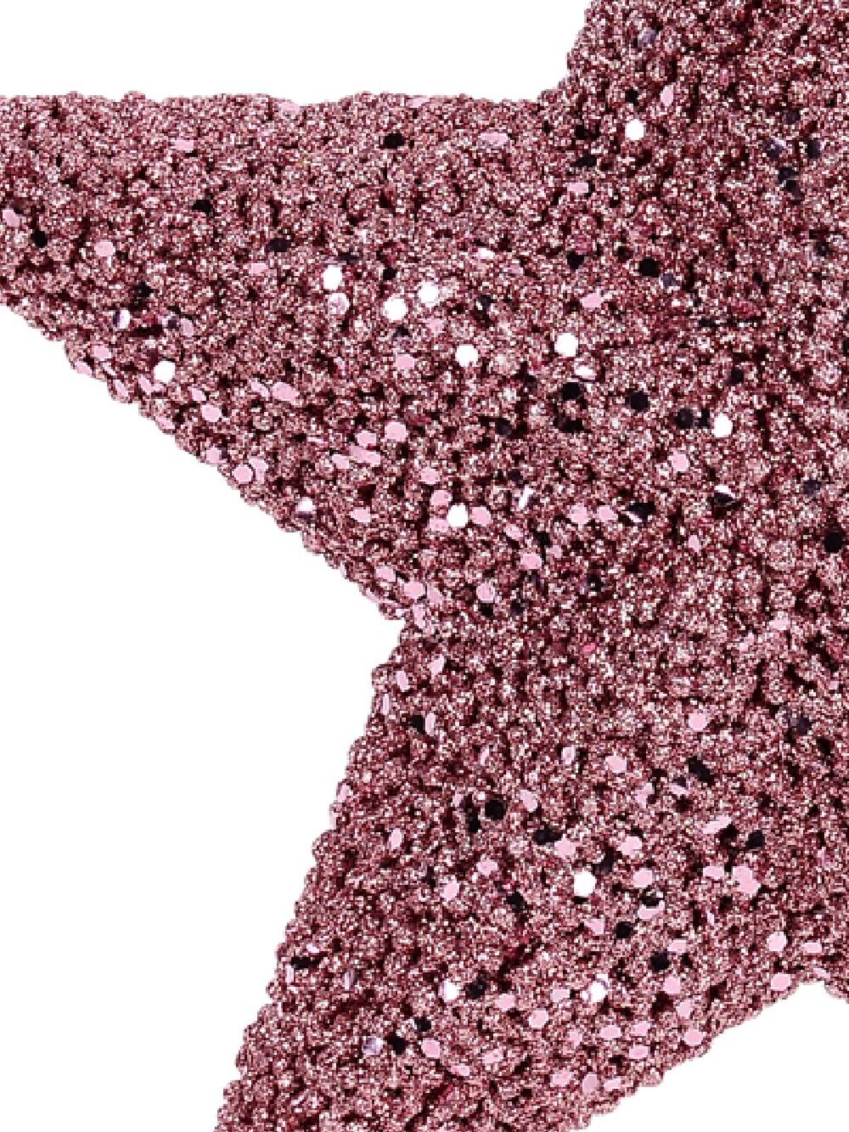 Shiny Dusty Rose Textured Christmas Star Whimsical Essential Ornament | 26cm — image 3