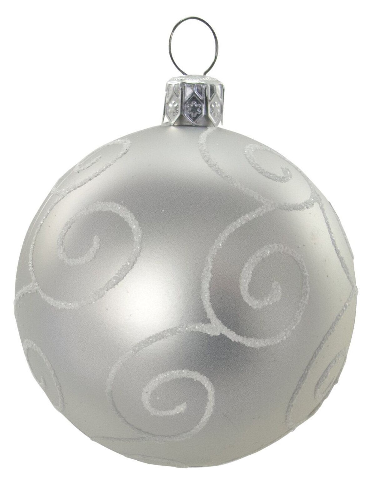 Silver Baubles With Assorted Silver & Iridescent Patterns - 12 x 60mm