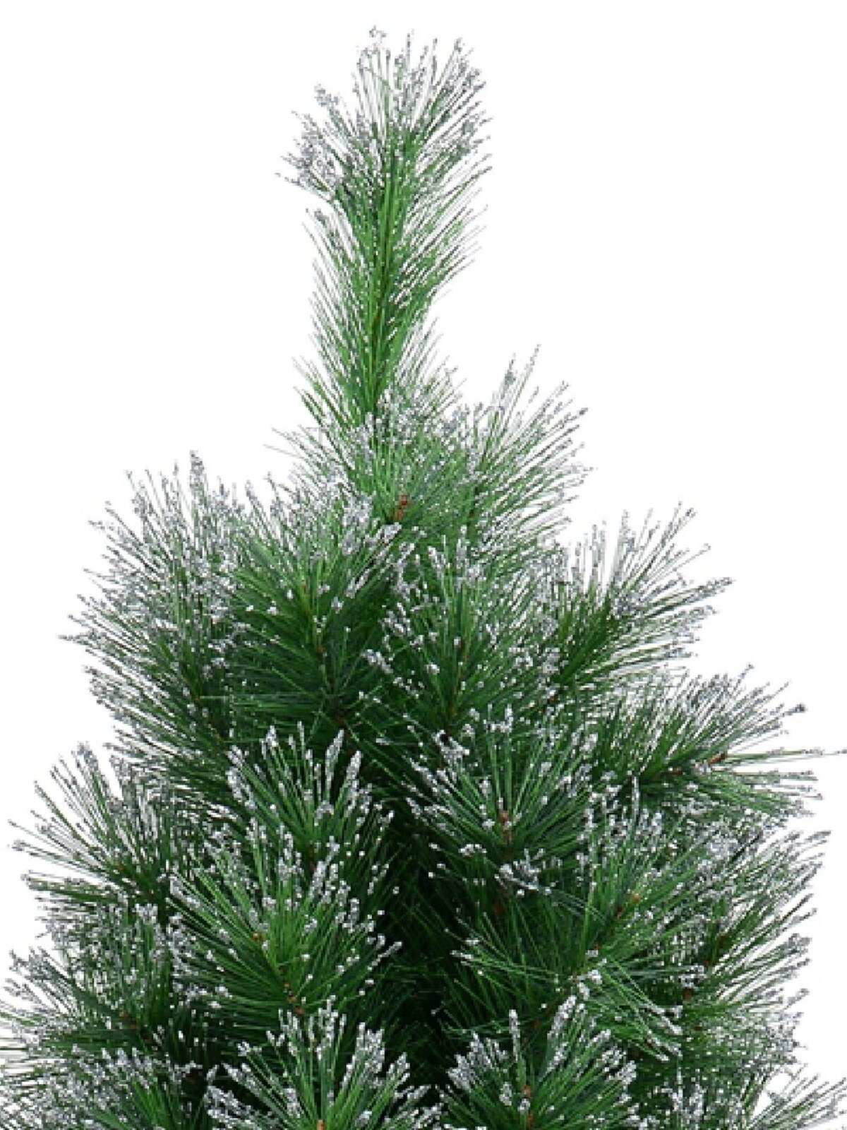 Silver Glittered Needle Tip Pine Tabletop Christmas Tree with 96 Tips - 90cm