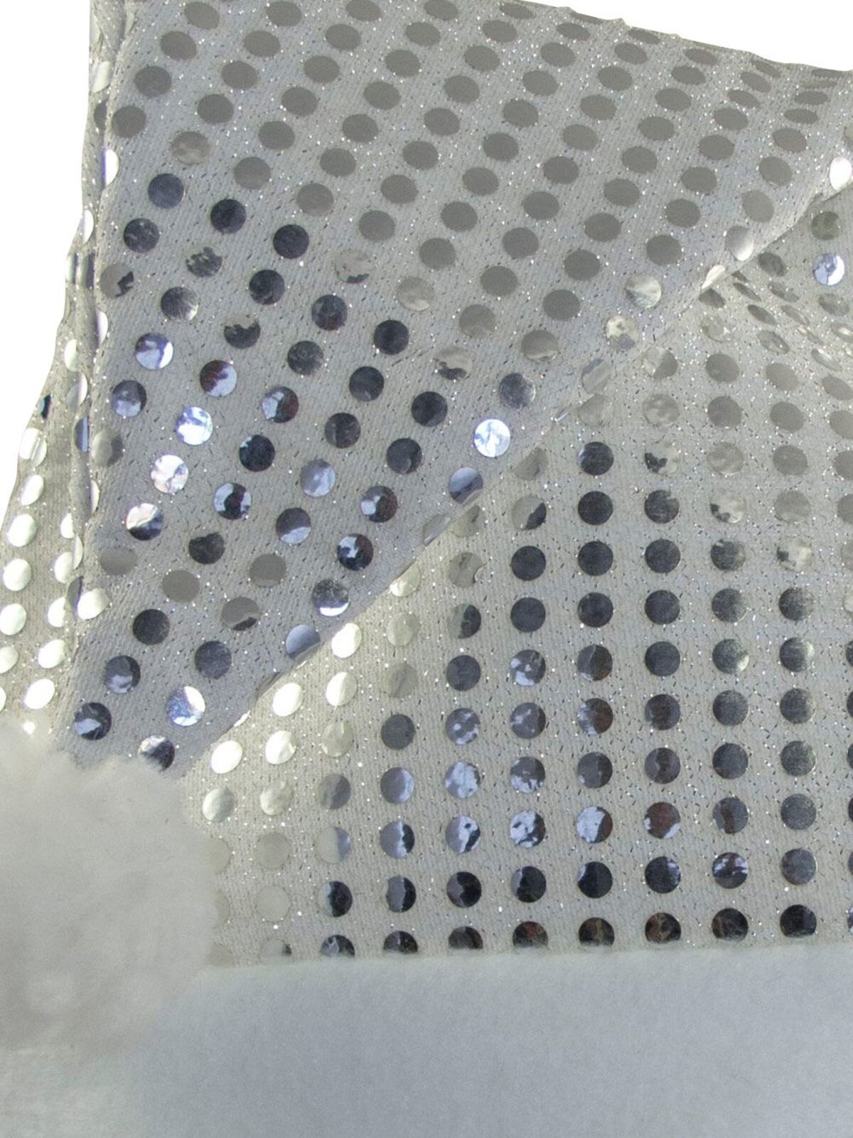 Silver Sequins On Silver Traditional Christmas Santa Hat - 43cm — image 3