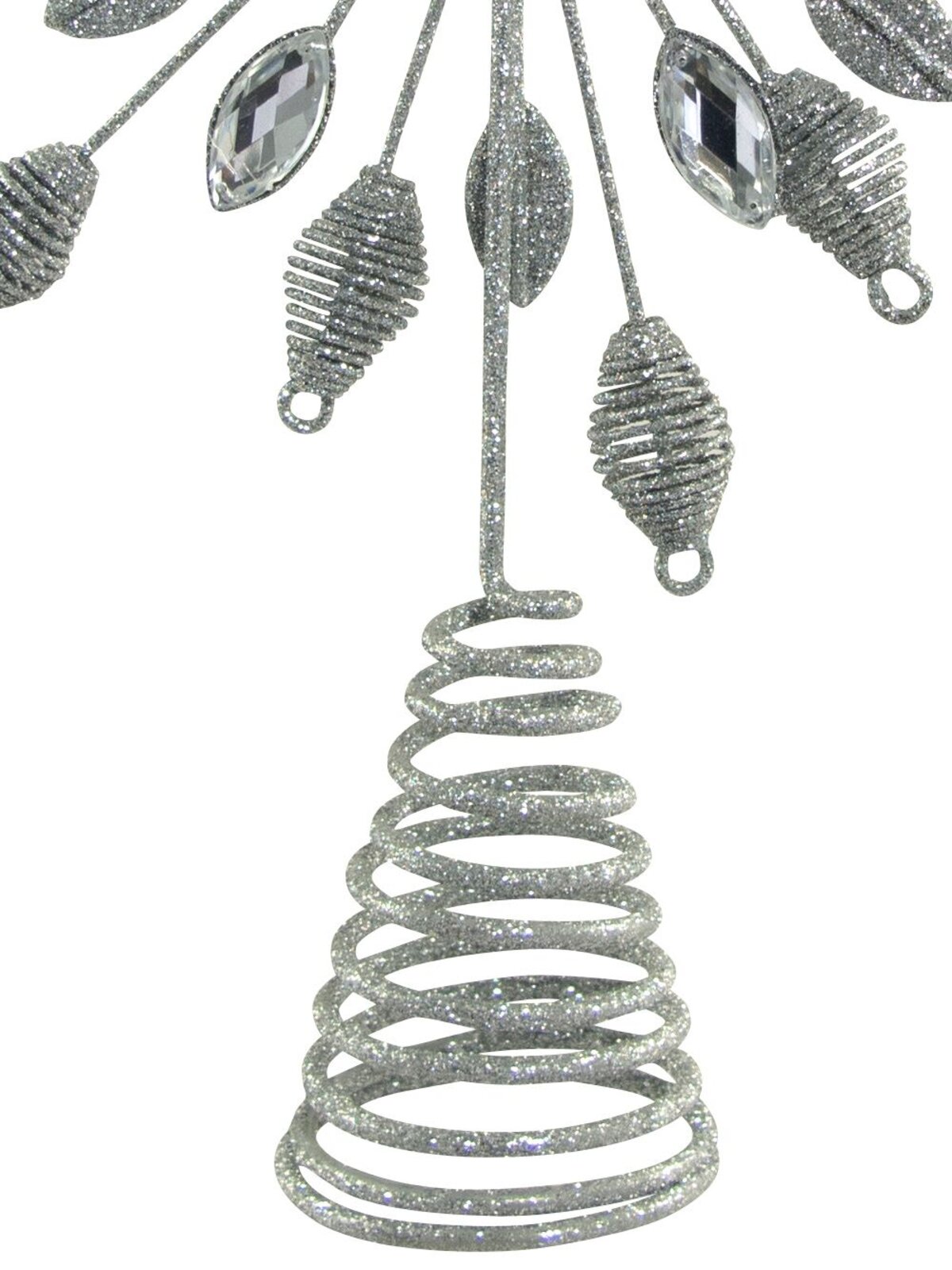 Silver Starburst & Jewel 3D Star Tree Top Decoration - 28cm — image 4