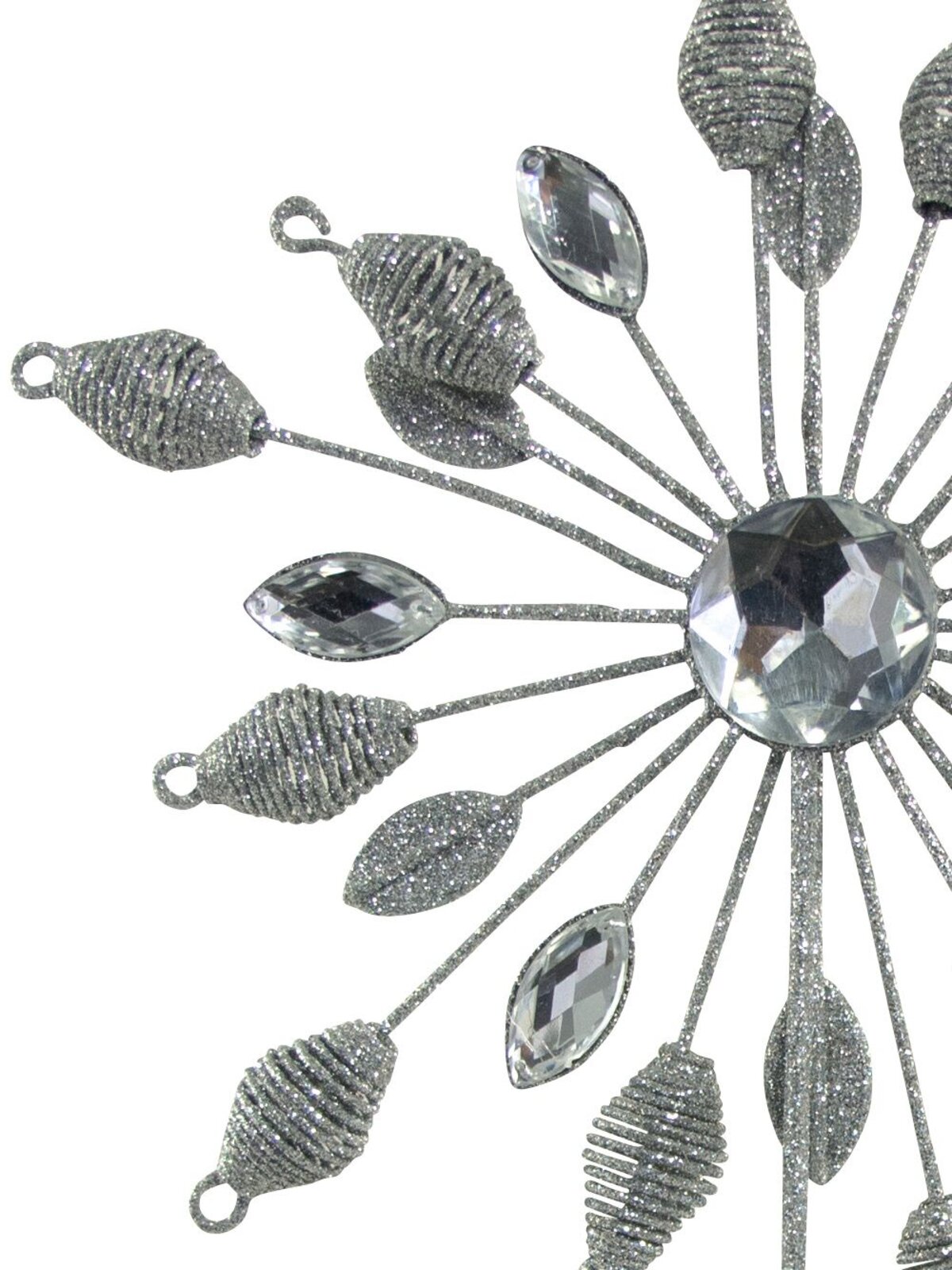 Silver Starburst & Jewel 3D Star Tree Top Decoration - 28cm — image 3