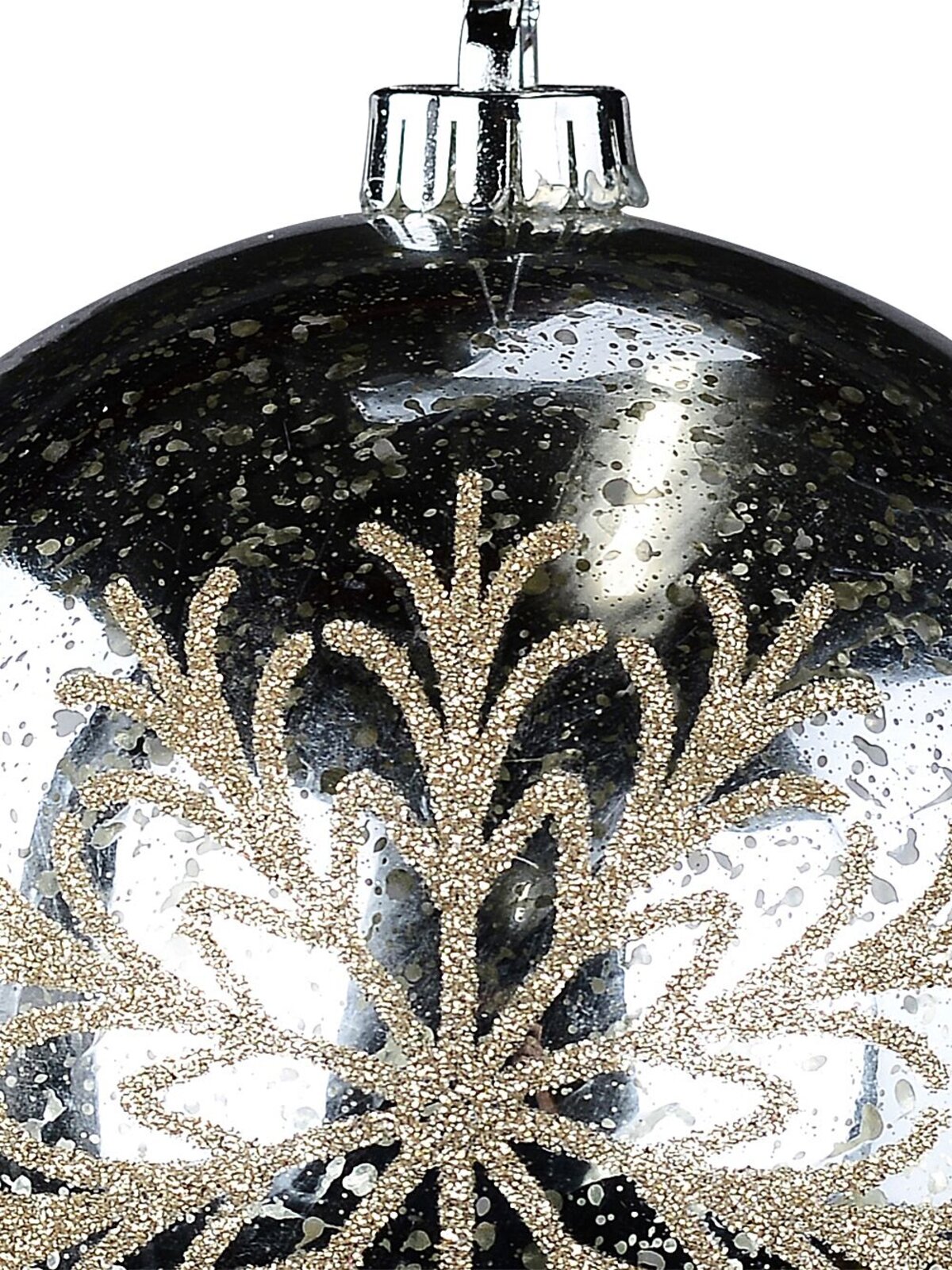 Silver Whimsical Grand Mercury Snowflake Bauble | 15cm — image 3