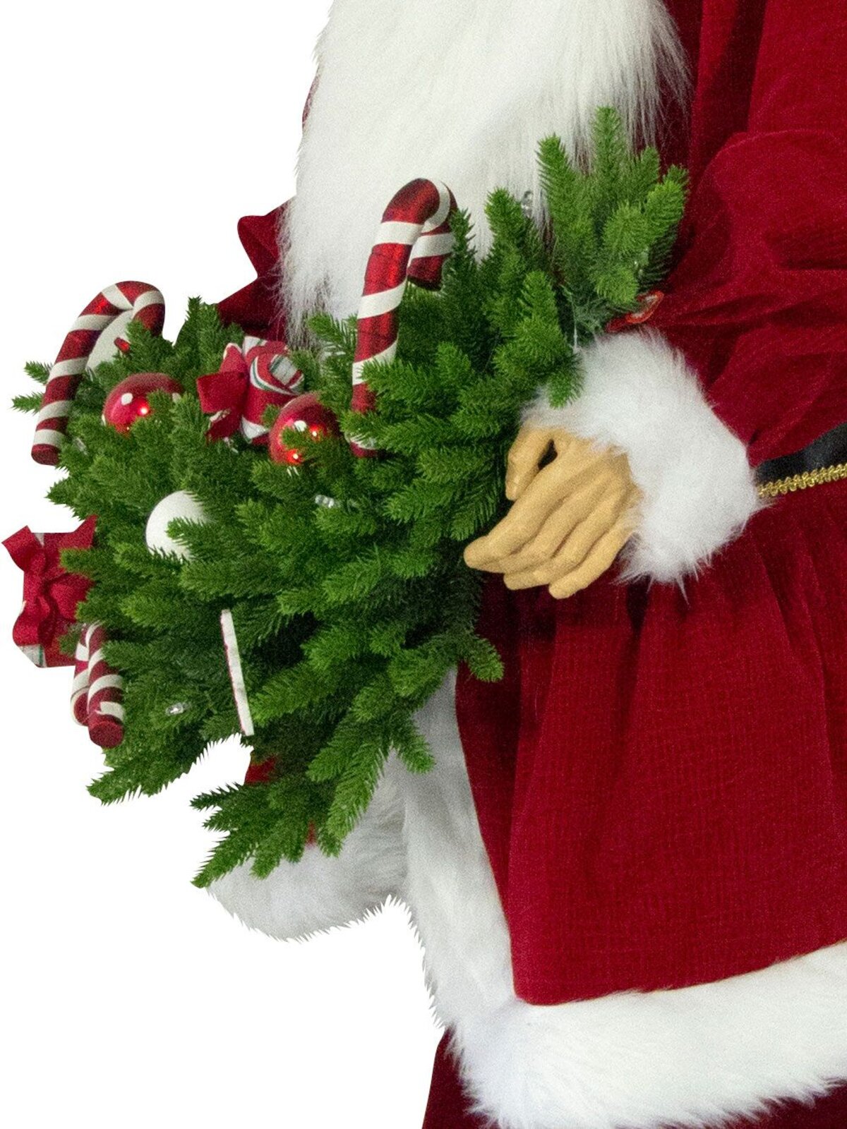 Singing & Dancing Santa Holding Decorated Swag - 1.5m — image 6
