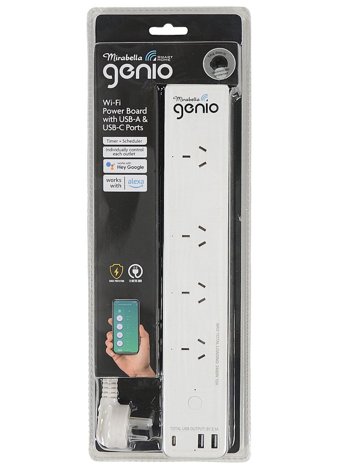 Smart Mirabella Genio WiFi Powerboard | 4 Outlets & 3 USB Ports — image 5