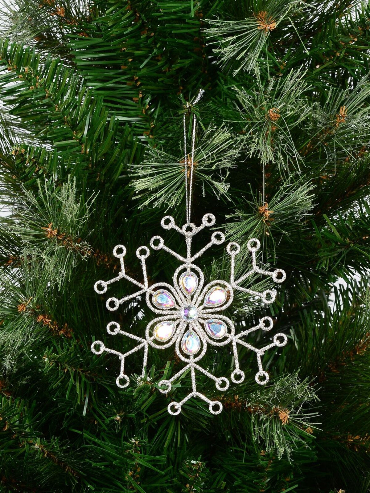 Snowflake & Encrusted Diamante Whimsical Essential Ornament | 12cm — image 2