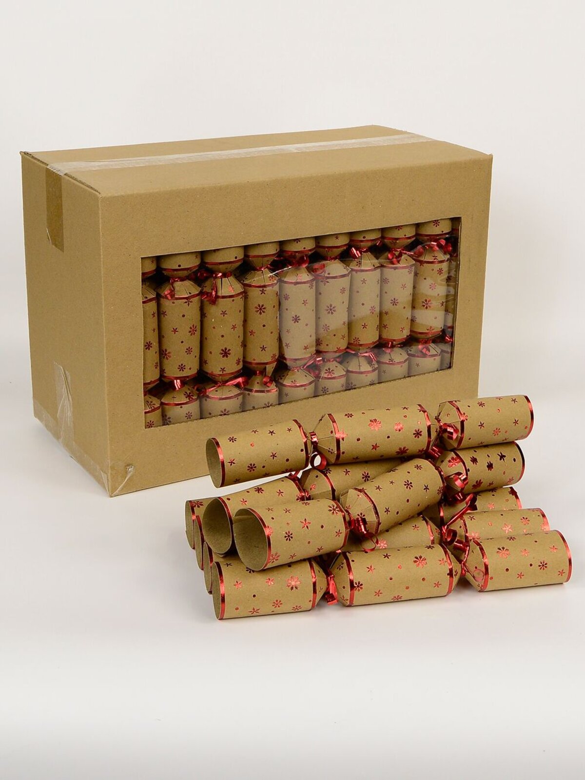 Snowflake & Star Design Craft Paper Christmas Cracker Bon Bons - 50 x 28cm