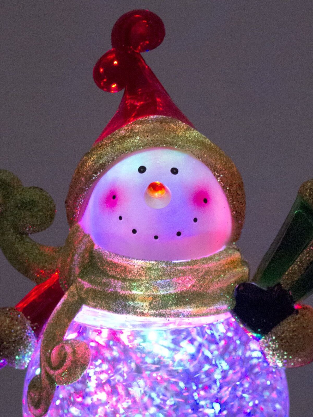Snowman Illuminated Snow Globe Ornament - 22cm — image 5