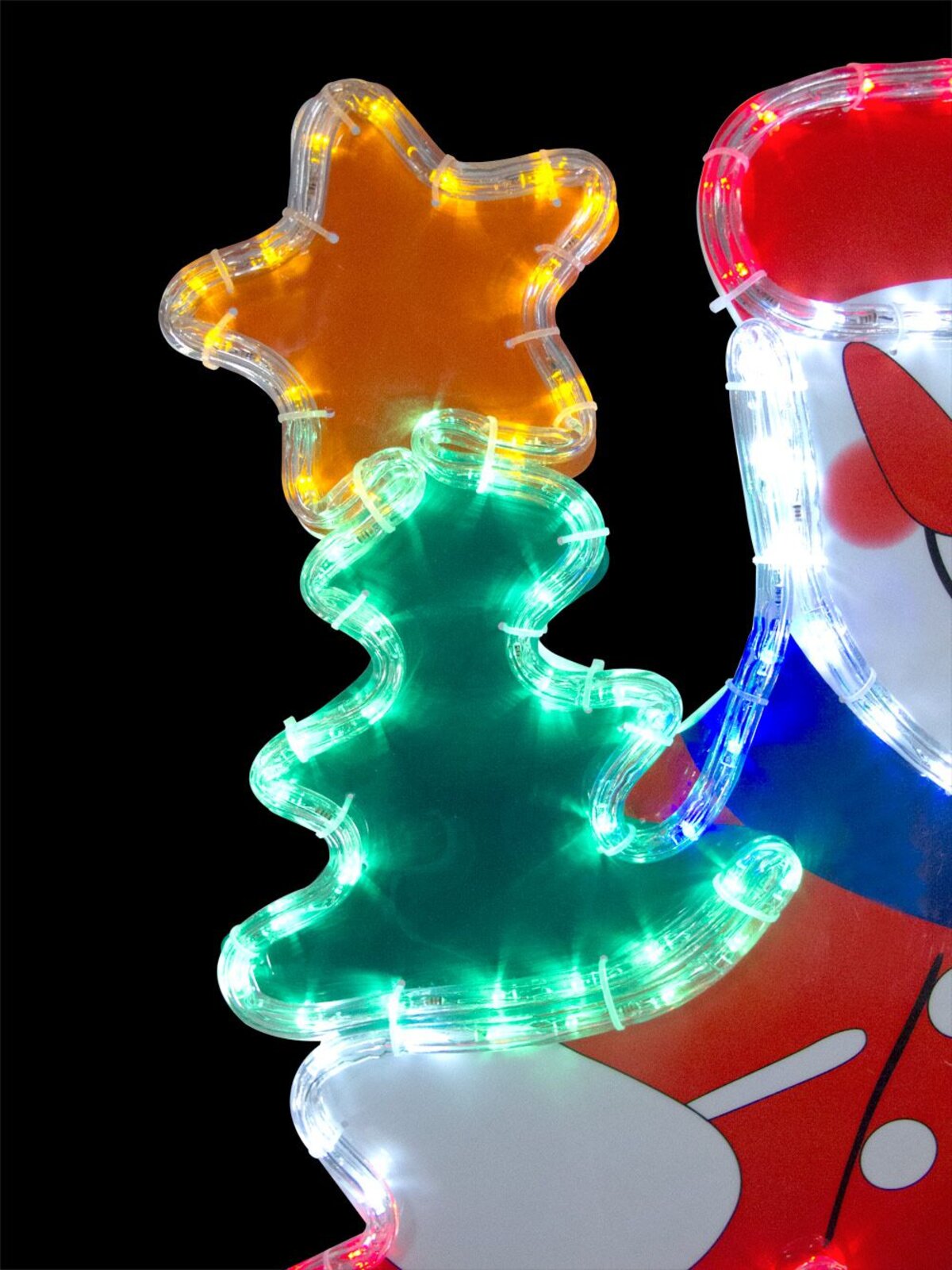 Snowman With LED Rope Light Motif - 80cm — image 3