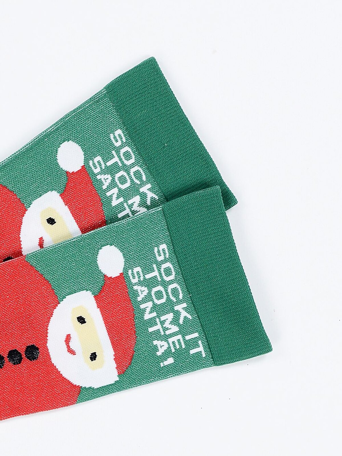Sock It To Me Santa! Red & Green Long Christmas Socks | One Size Fits Most