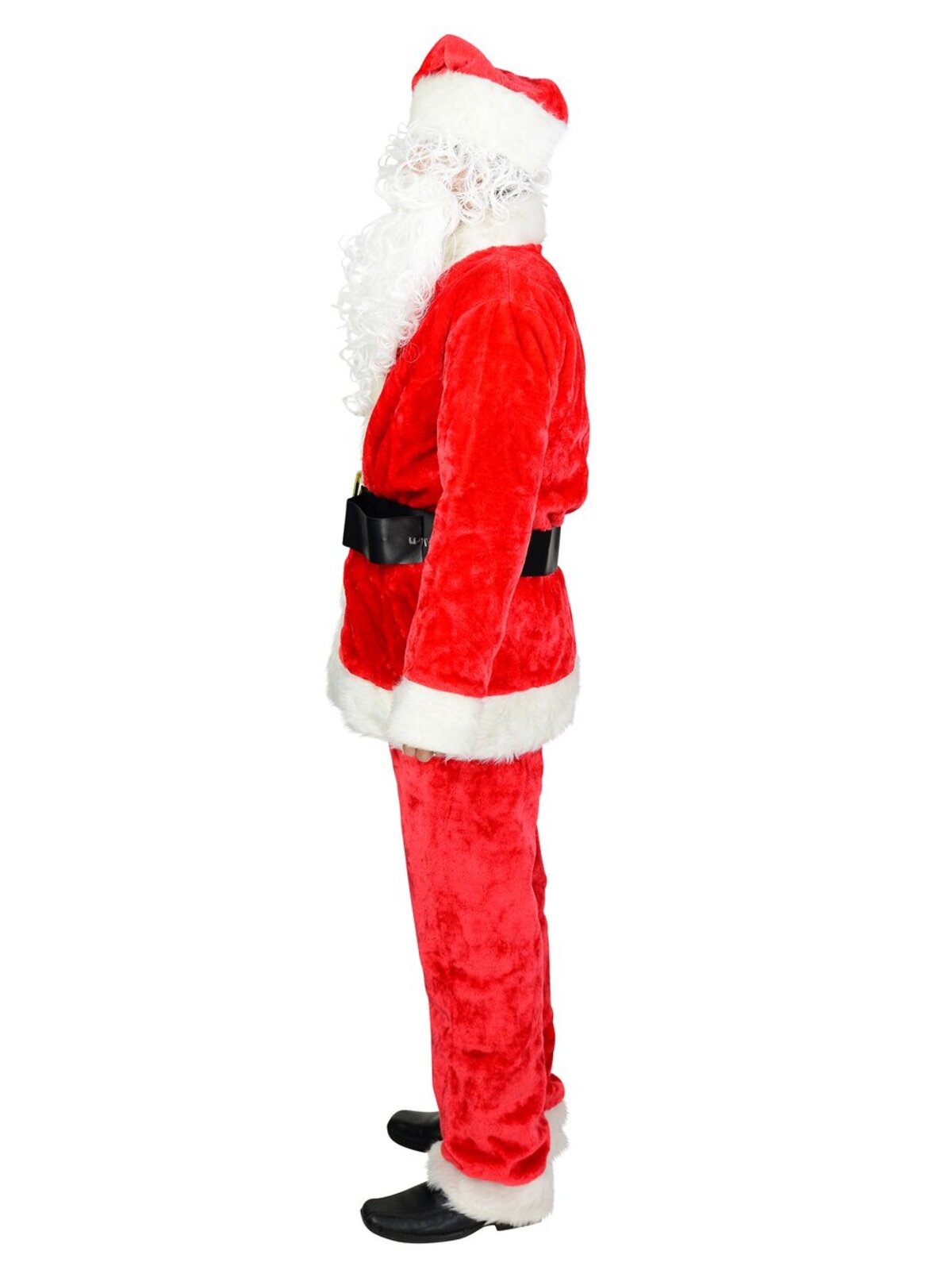 Standard 6 Piece Plush Full Santa Suit - One Size Fits Most