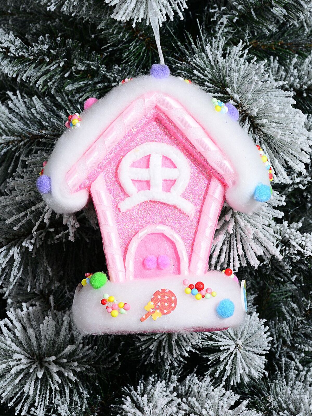 Sugared Fairy Floss 3D Cottage Whimsical Statement Ornament | 20cm — image 3