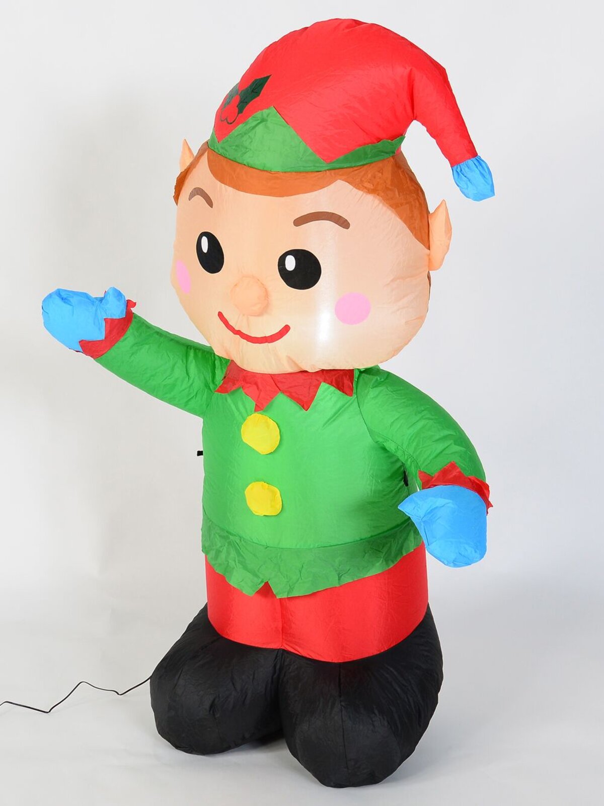 Toy Look Greeting Elf Illuminated Christmas Inflatable Display - 1.2m — image 3