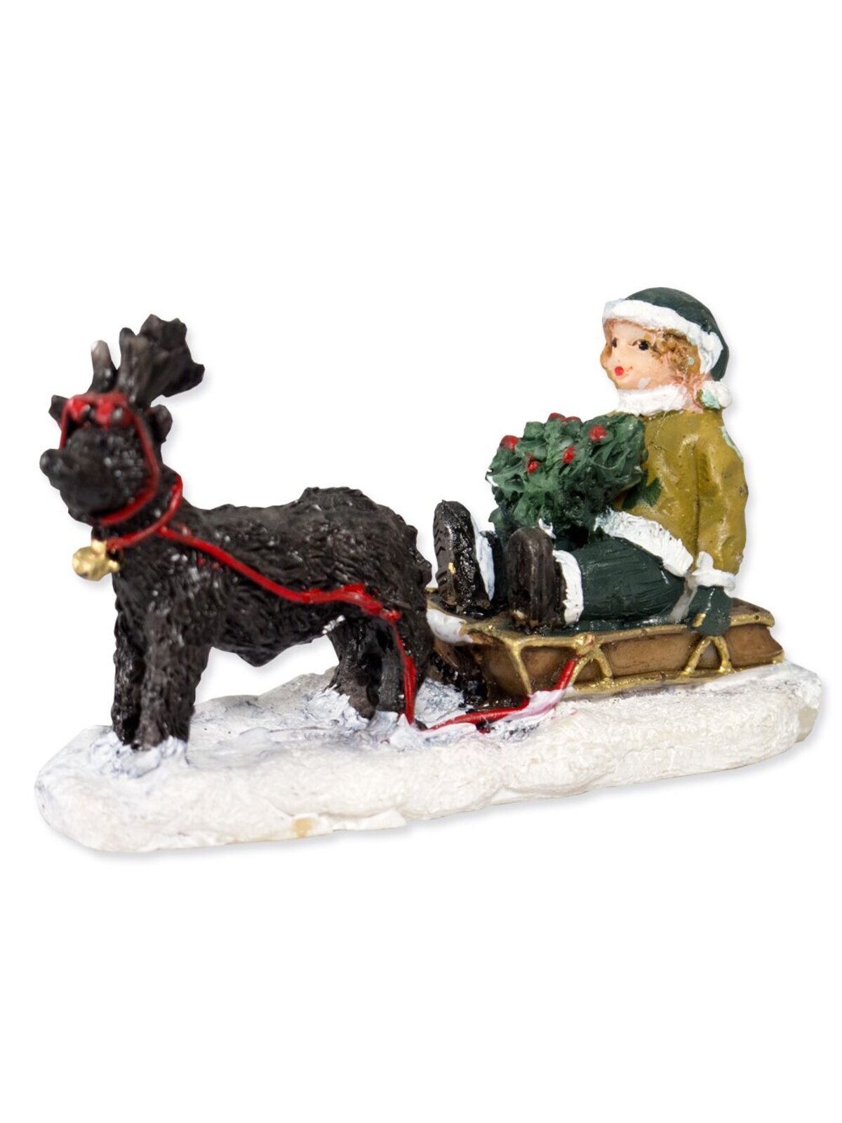 Traditional Polyresin Town Scene Figurines - 12 Pieces