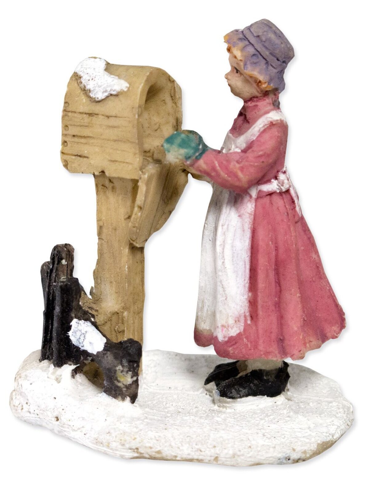 Traditional Polyresin Town Scene Figurines - 12 Pieces