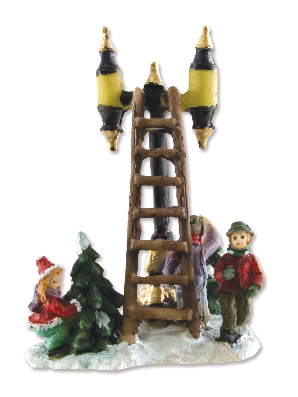Traditional Resin Figurine  Town Scene - 9 Piece