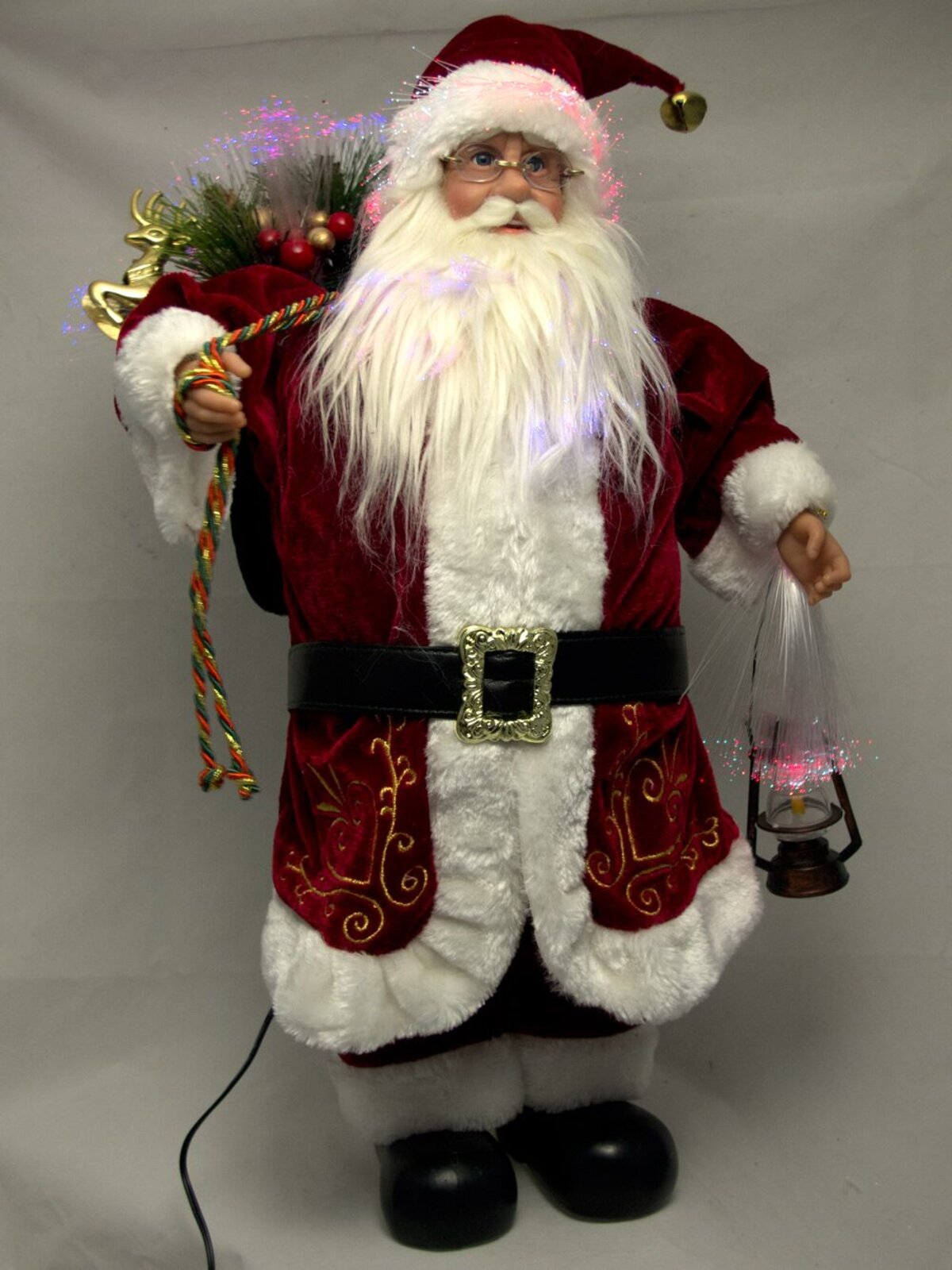 Traditional Santa With Lantern & Sack Fibre Optic Animation - 46cm — image 3