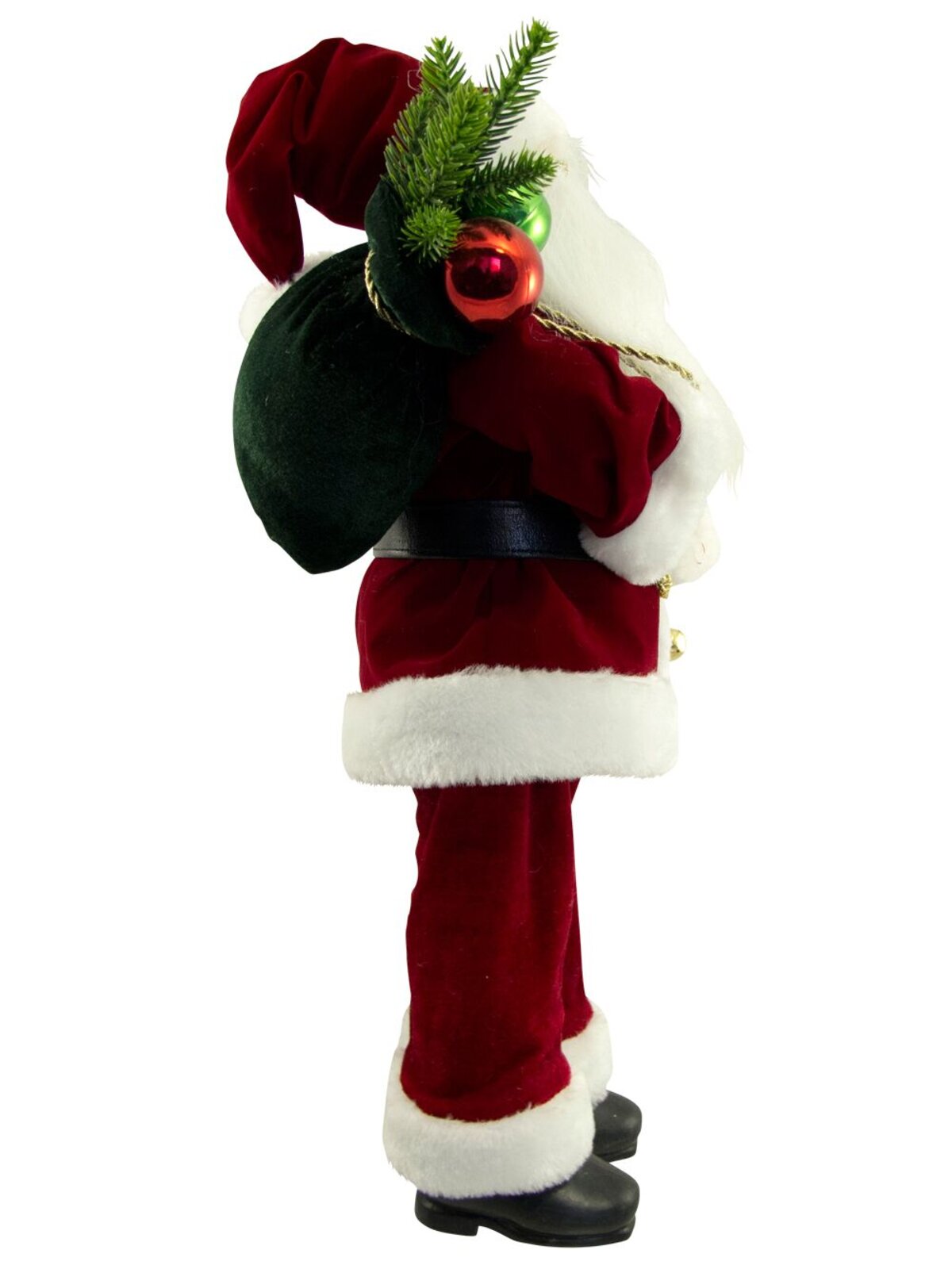 Traditional Suit Standing Decorative Santa With Sack - 46cm — image 3