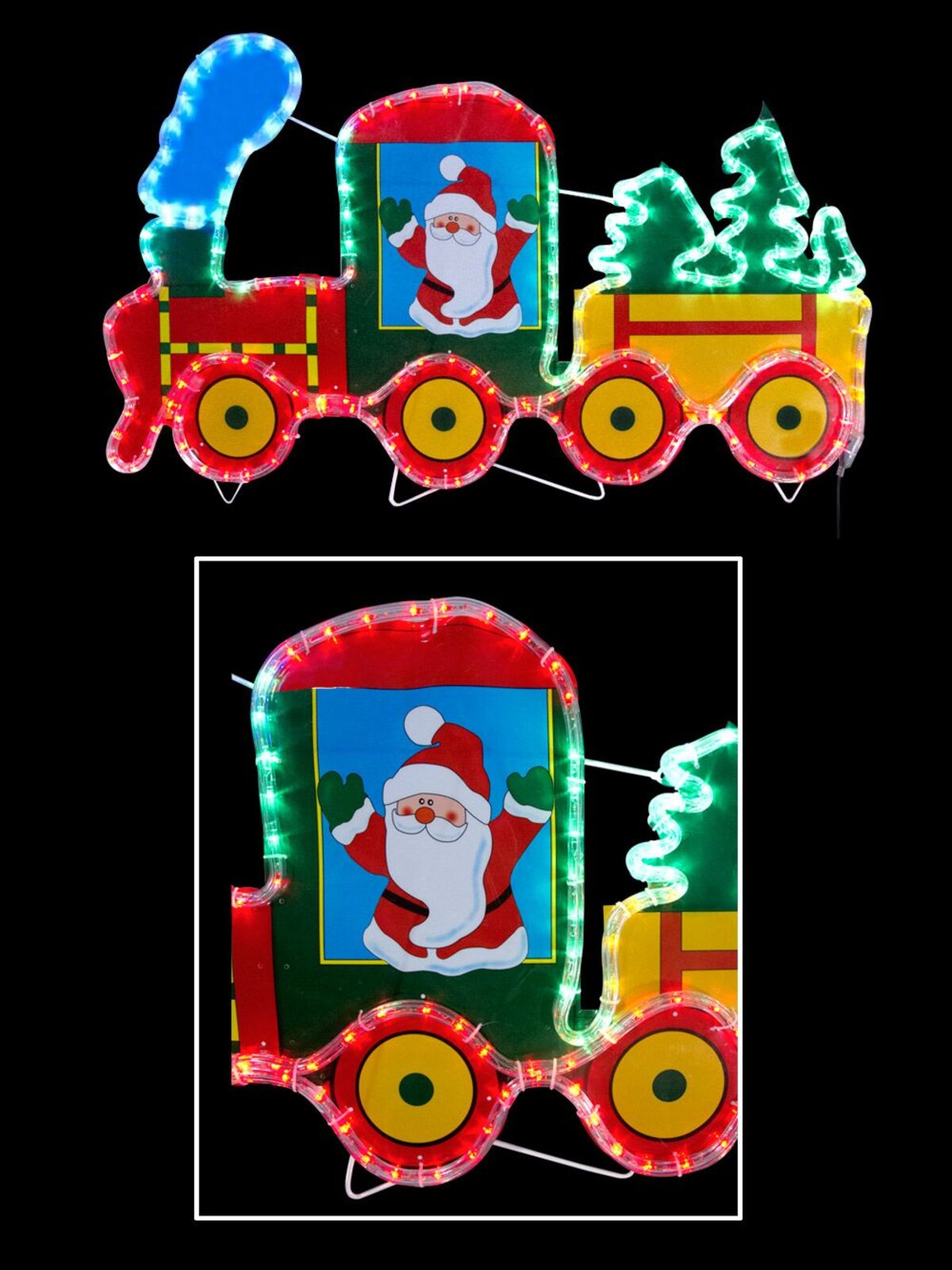 Train & Carriage With LED Rope Light Motif - 80cm — image 2