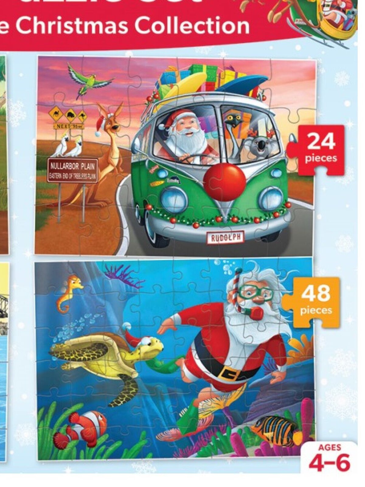 True Blue Aussie Christmas With Santa Jigsaw Puzzles - 4 Set — image 3