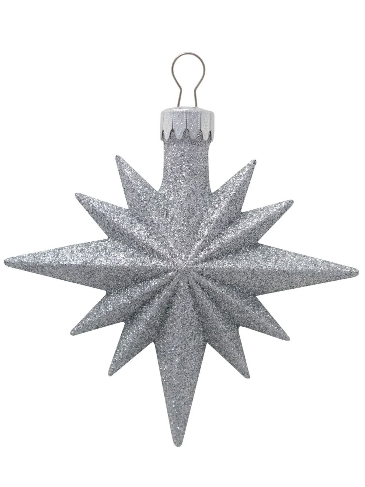 Turquoise, Blue & Silver 12 Point Star Decorations - 4 x 11cm — image 4
