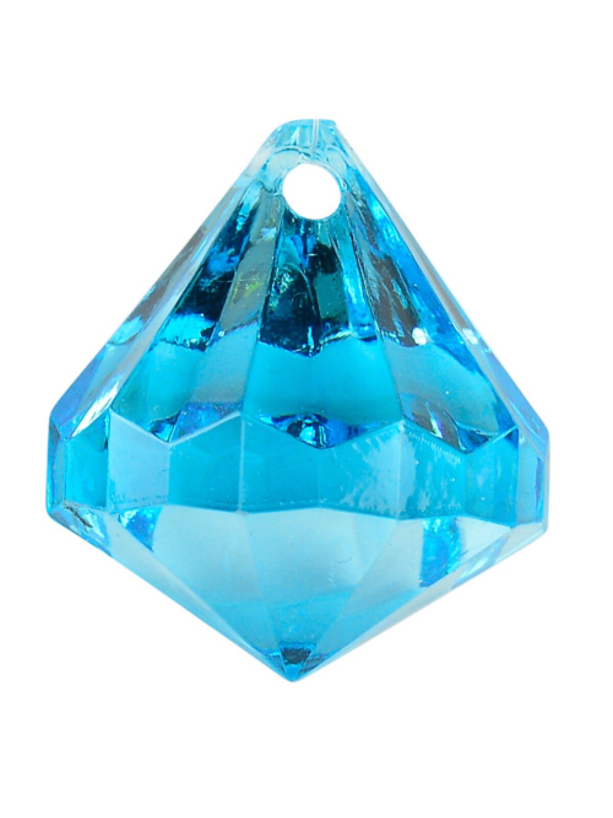 Turquoise & Clear Diamante Christmas Tree Hanging Decorations - 18 x 35mm — image 3