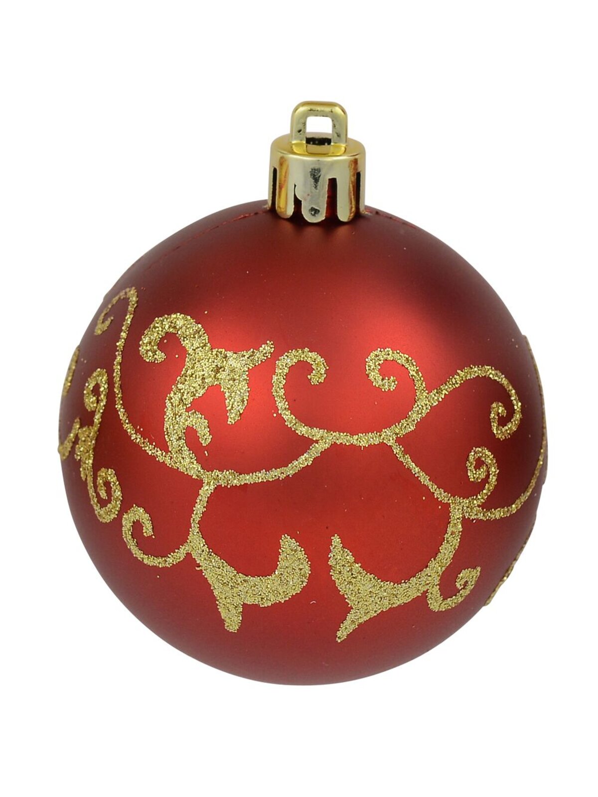 Various Red & Gold Baubles With Plain & Glittered Patterns - 9 x 60mm — image 5