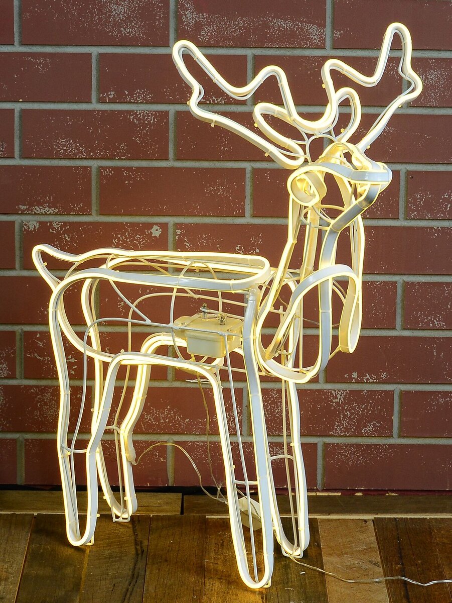 Warm White Animated Standing Reindeer Neon Christmas Light Display - 78cm — image 4