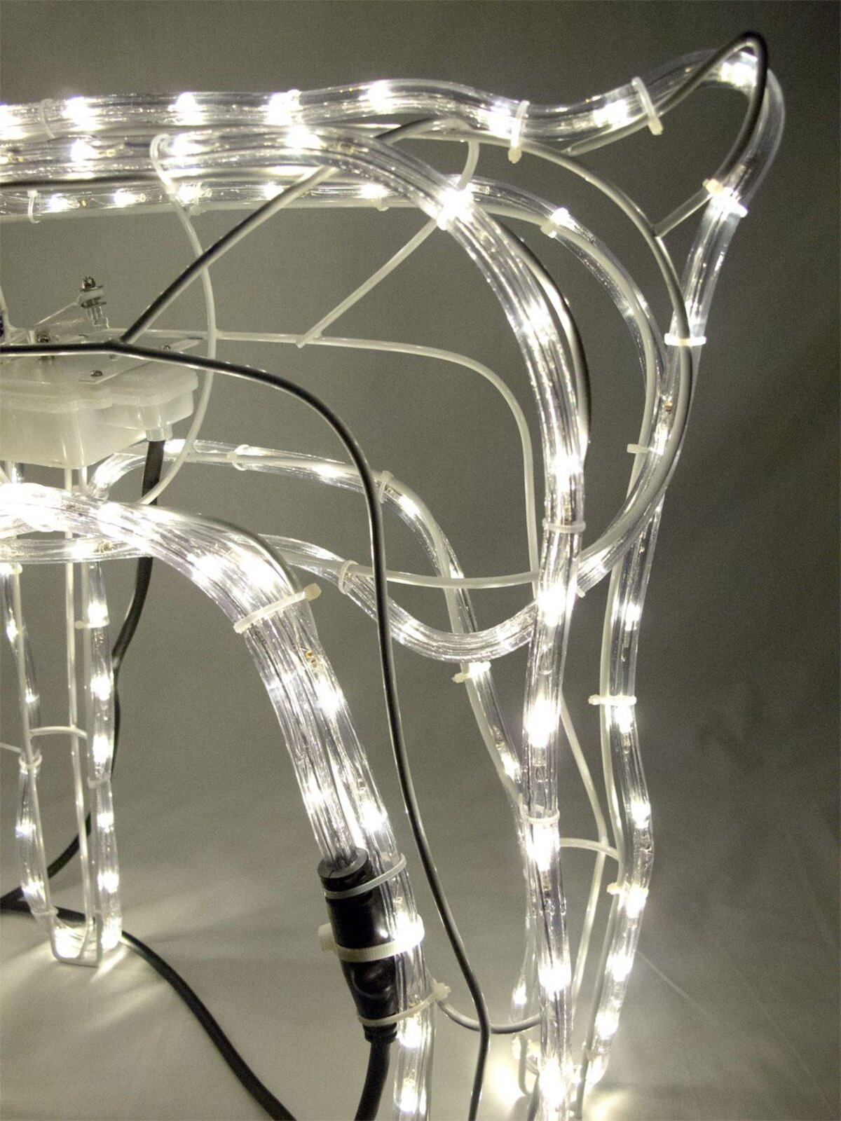 Warm White LED 3D Standing Buck Rope Light Display - 76cm — image 4