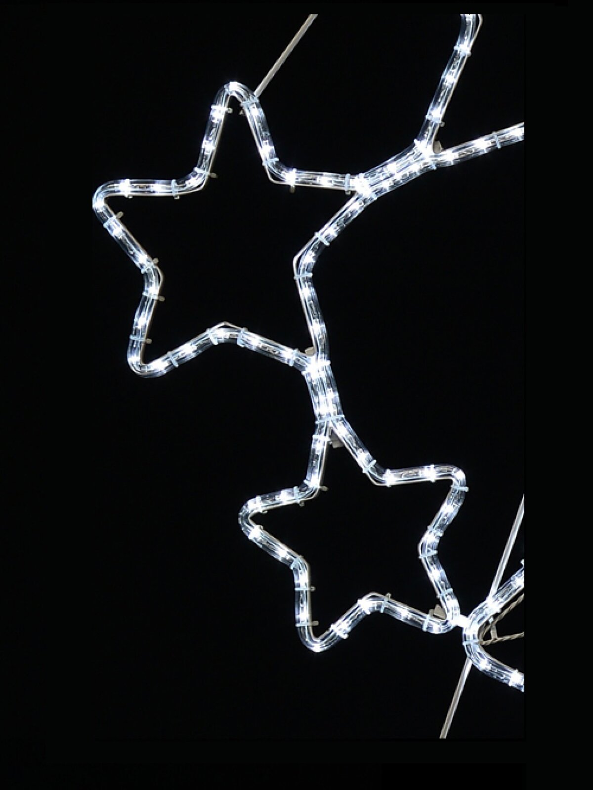 White Dual-Sided Christmas Tree Rope Light Silhouette With String Lights - 2m  — image 4