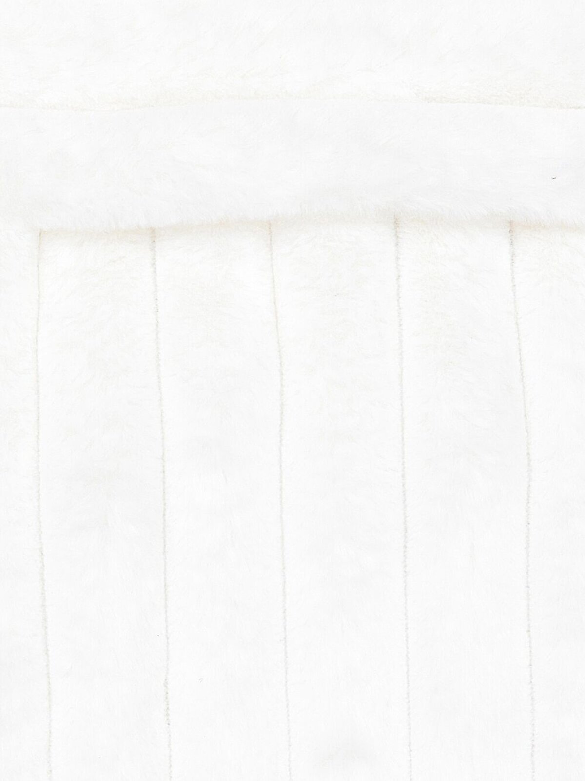 White Faux Fur Ribbed Stocking With Pom Poms | 48cm — image 6