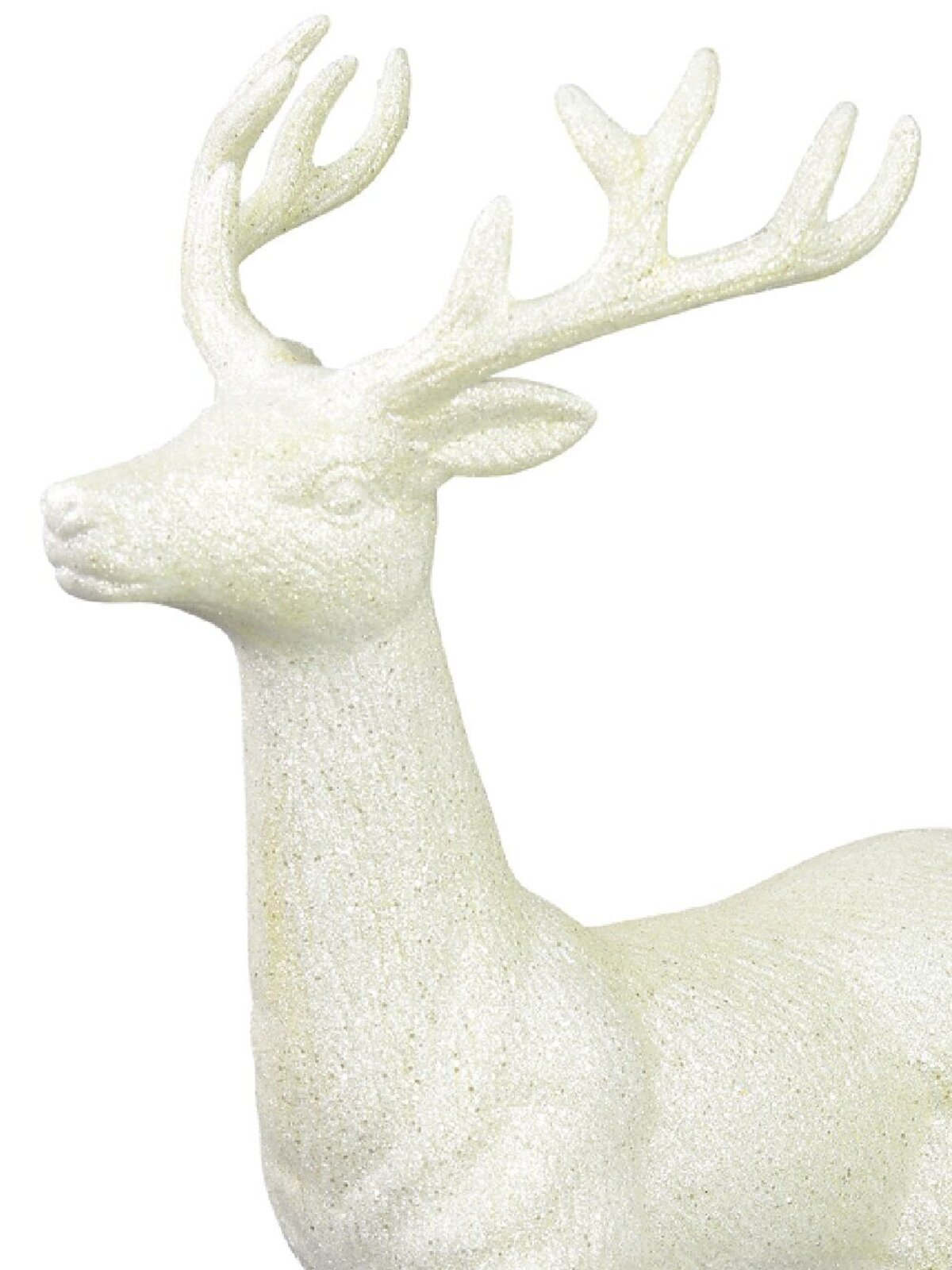 White & Iridescent Glittered Standing Christmas Reindeer Ornament - 45cm — image 2